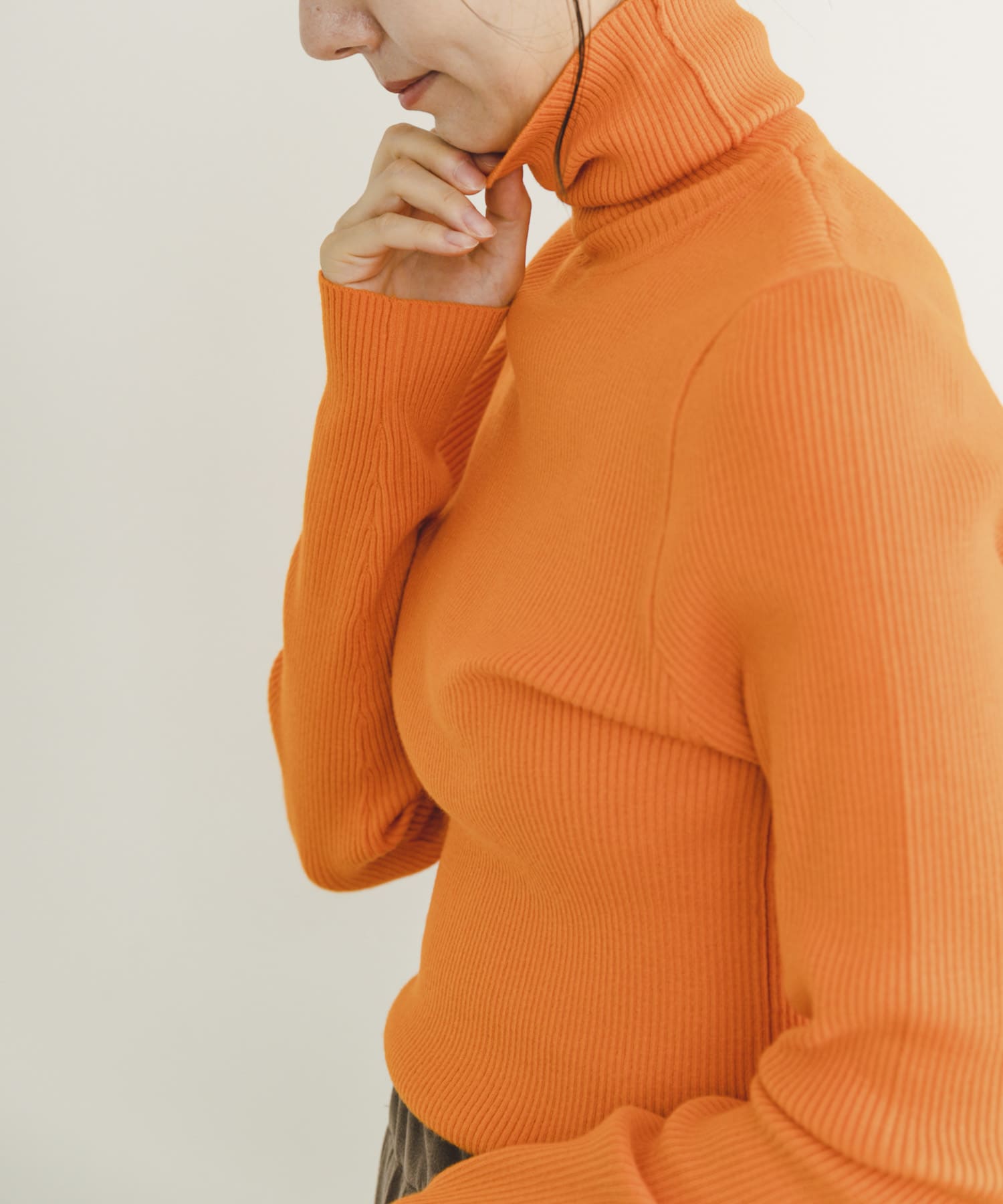 タートルネックリブニット ORG FREE