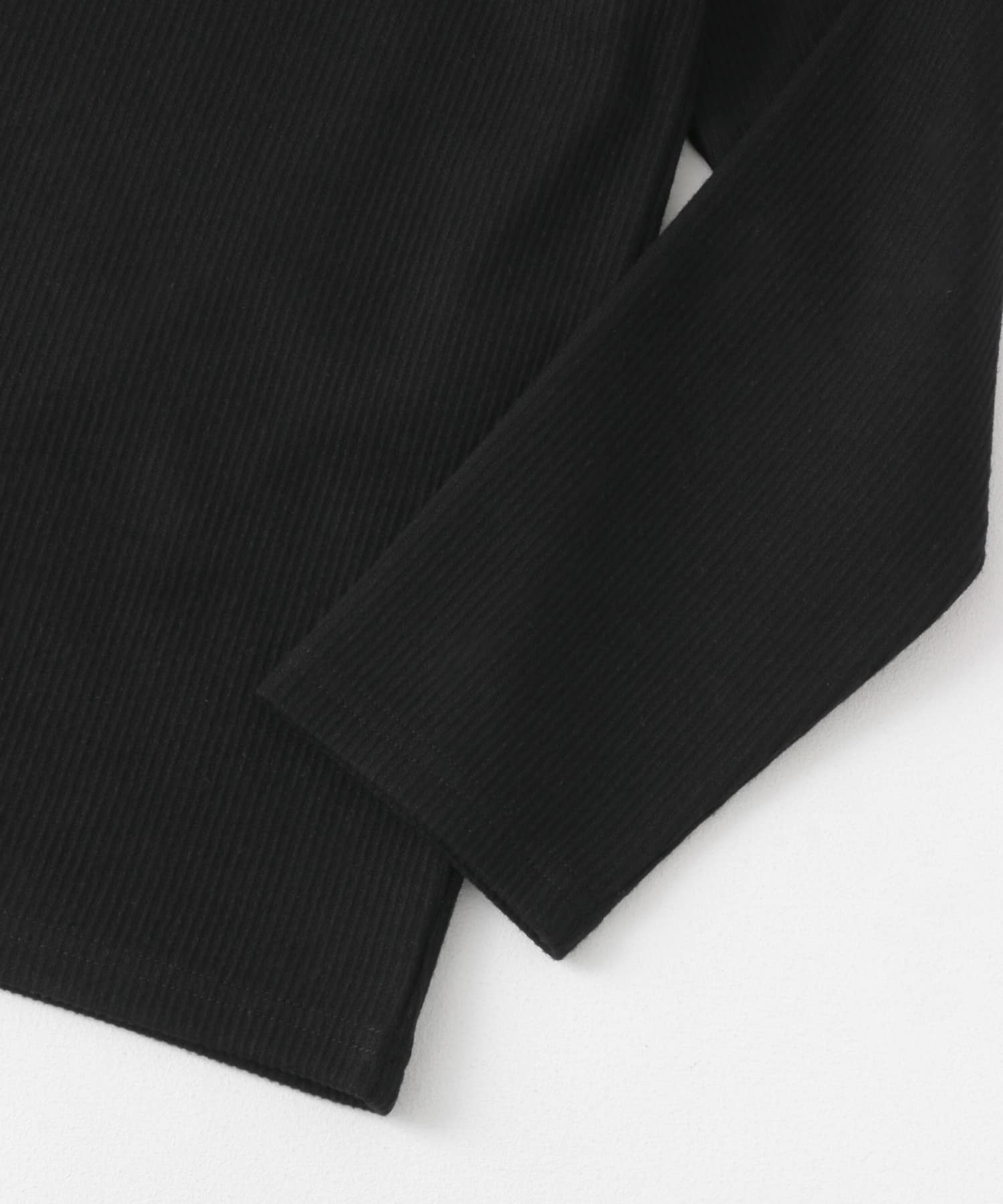 ハイネック リブ ヘビーウェイトトップス BLK M