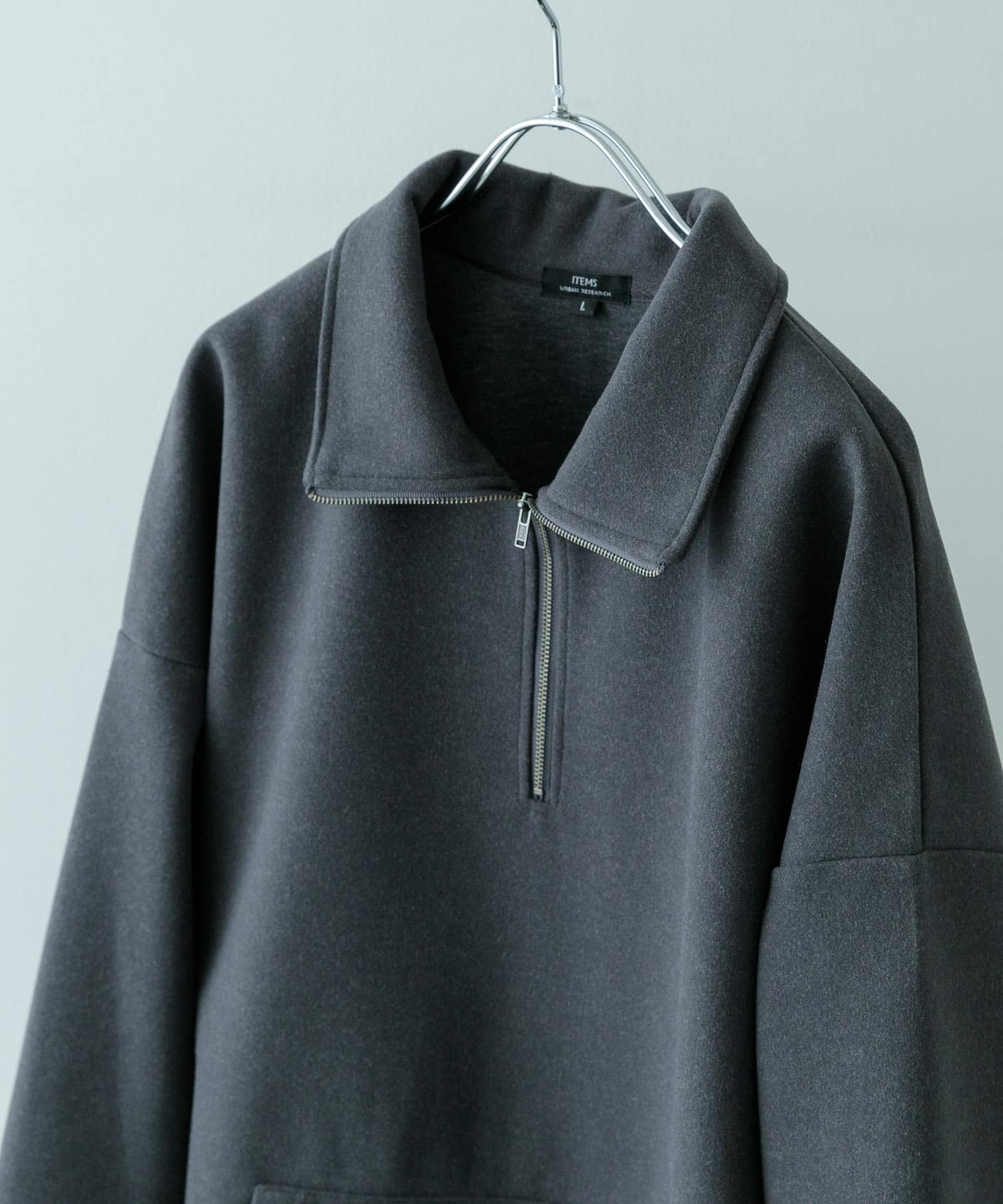 高機能ジャージーメルトンハーフzipプルオーバー CHA M
