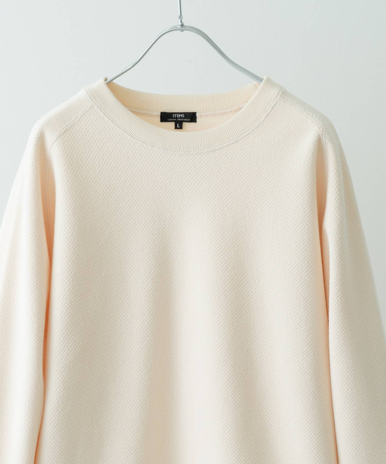 発熱機能 クルーネックラグランTops OFF M