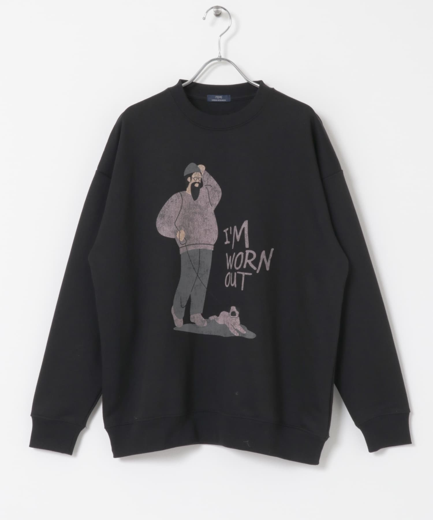 クルーネックスエット sampo BLK M