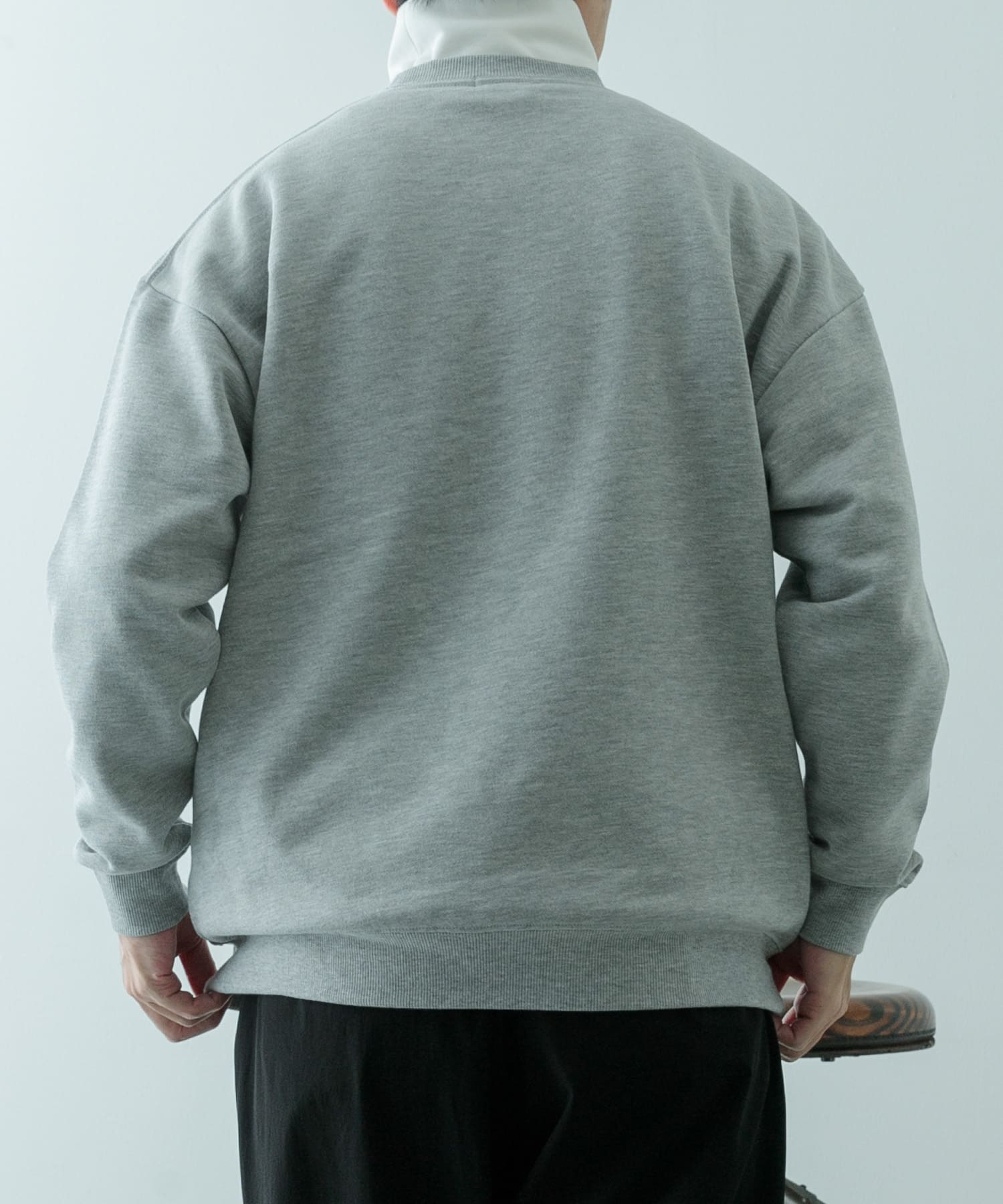 クルーネックスエット fishing GRY M