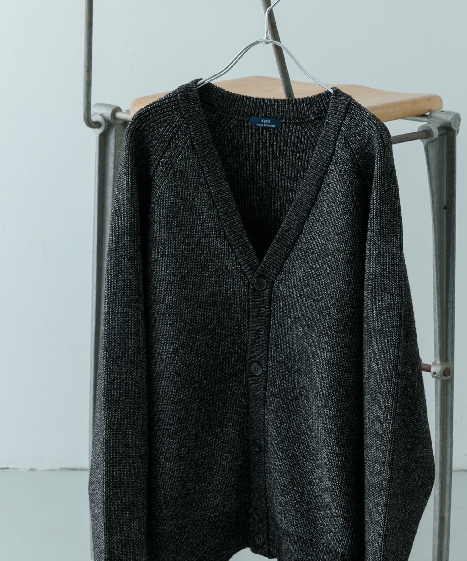 マシンウォッシャブル マシュマロ ニット カーディガン BLK M