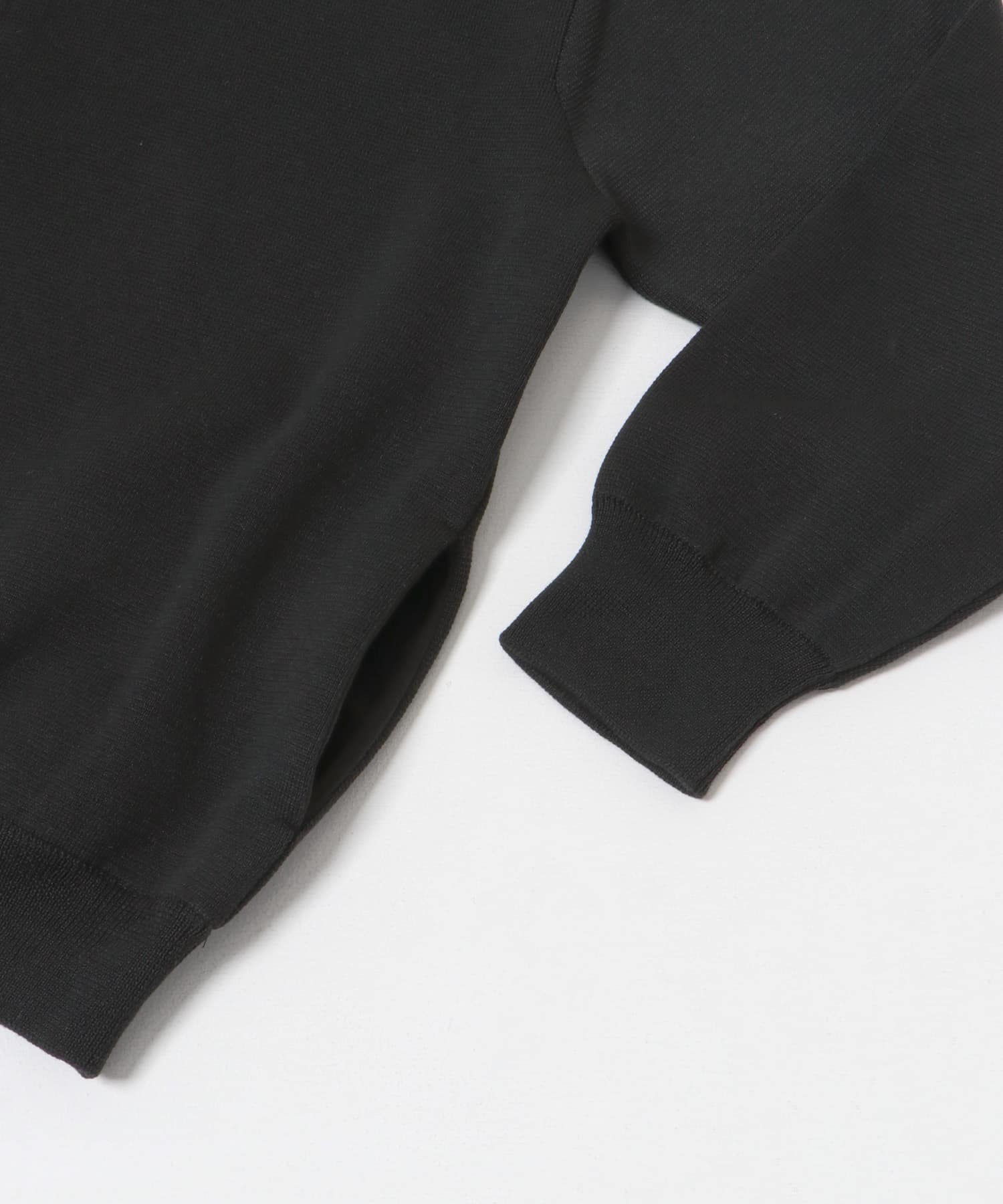 『洗濯可/抗菌』ミラノリブ ドライバーズニット BLK M