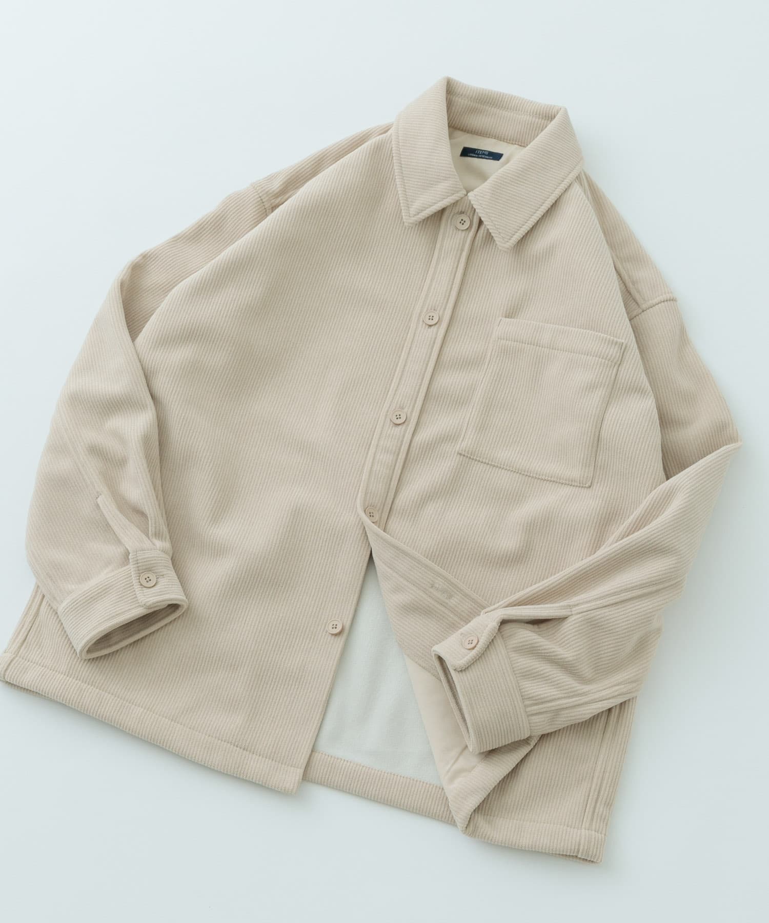 裏フリースボンディングコーデュロイジャケット L.BEIGE M