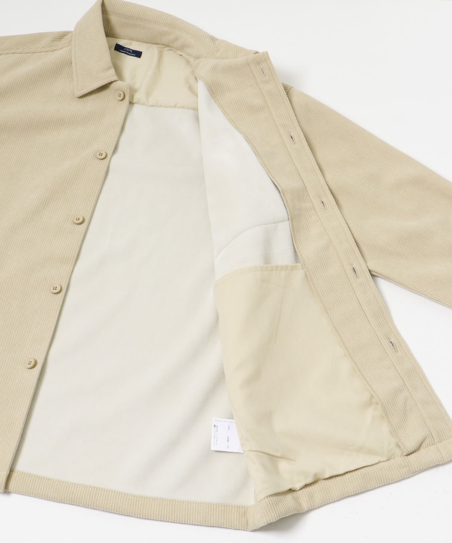 裏フリースボンディングコーデュロイジャケット L.BEIGE M