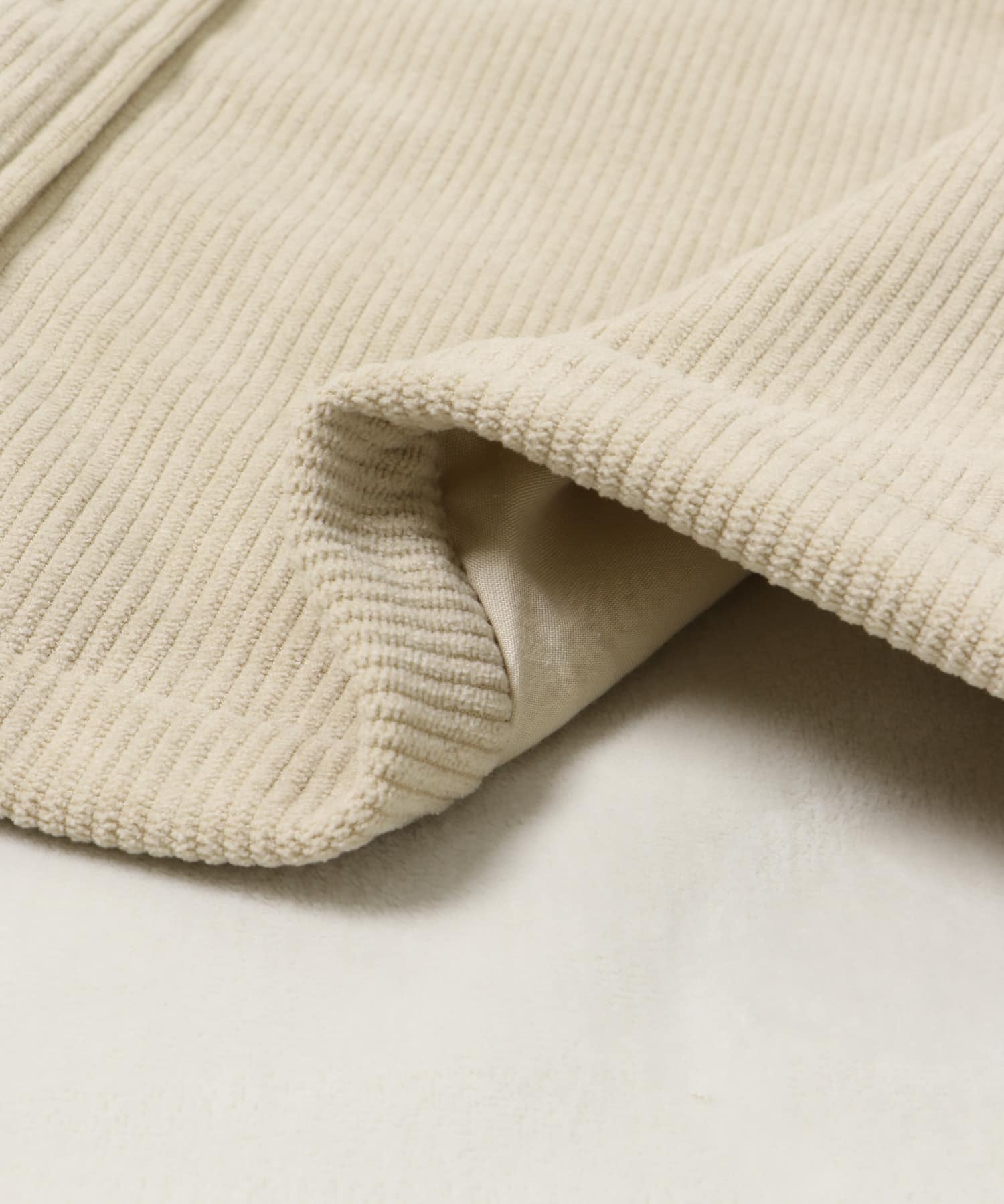 裏フリースボンディングコーデュロイジャケット L.BEIGE M