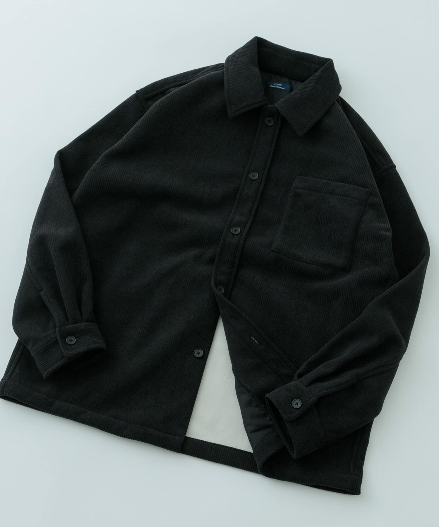 裏フリースボンディングコーデュロイジャケット BLK M