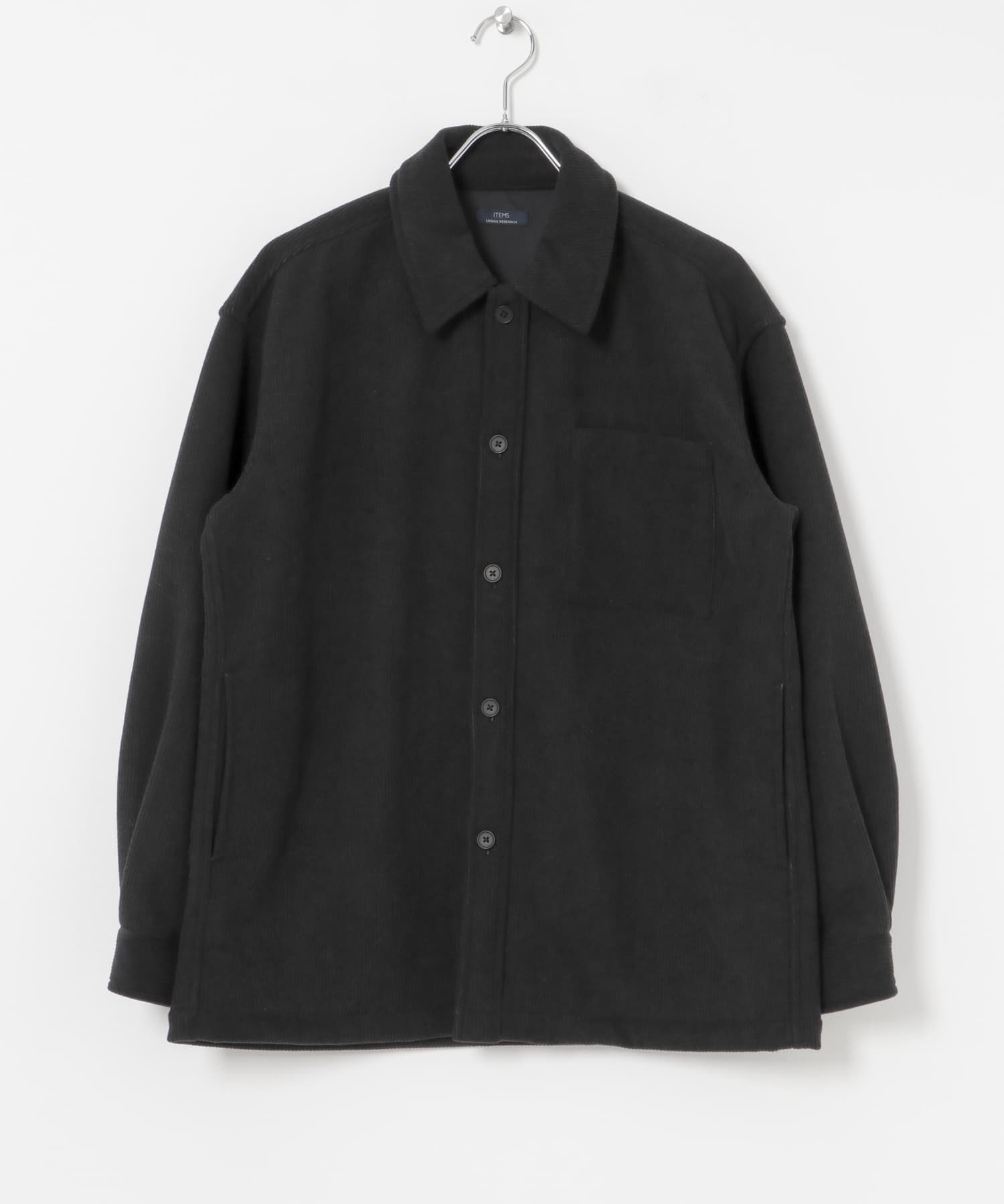 裏フリースボンディングコーデュロイジャケット BLK M