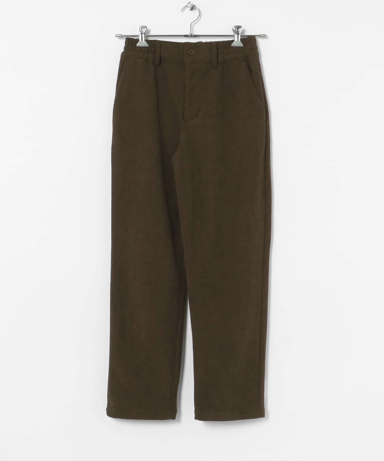 裏フリース ボンディングコーデュロイパンツ BRN S