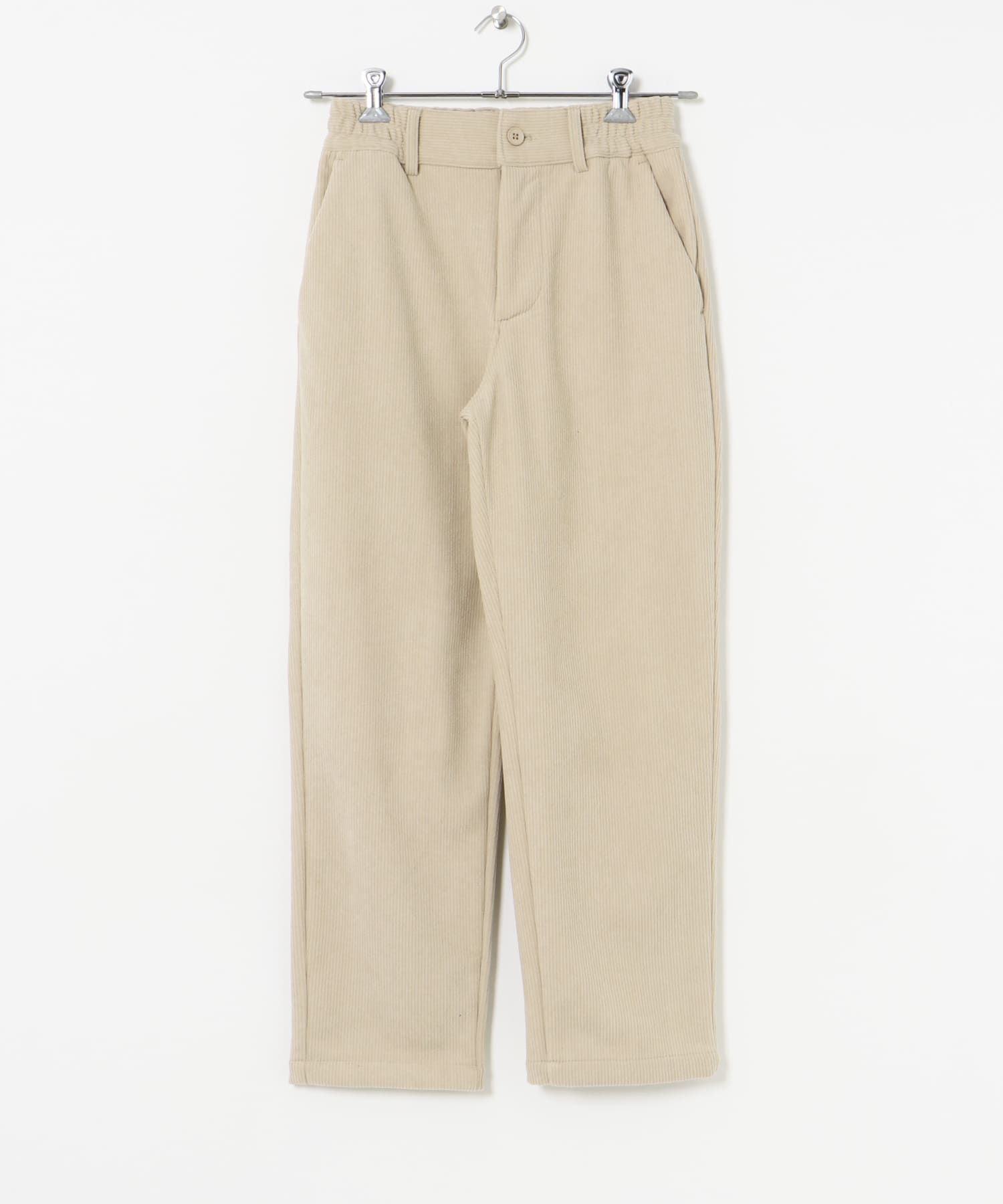 裏フリース ボンディングコーデュロイパンツ L.BEIGE S