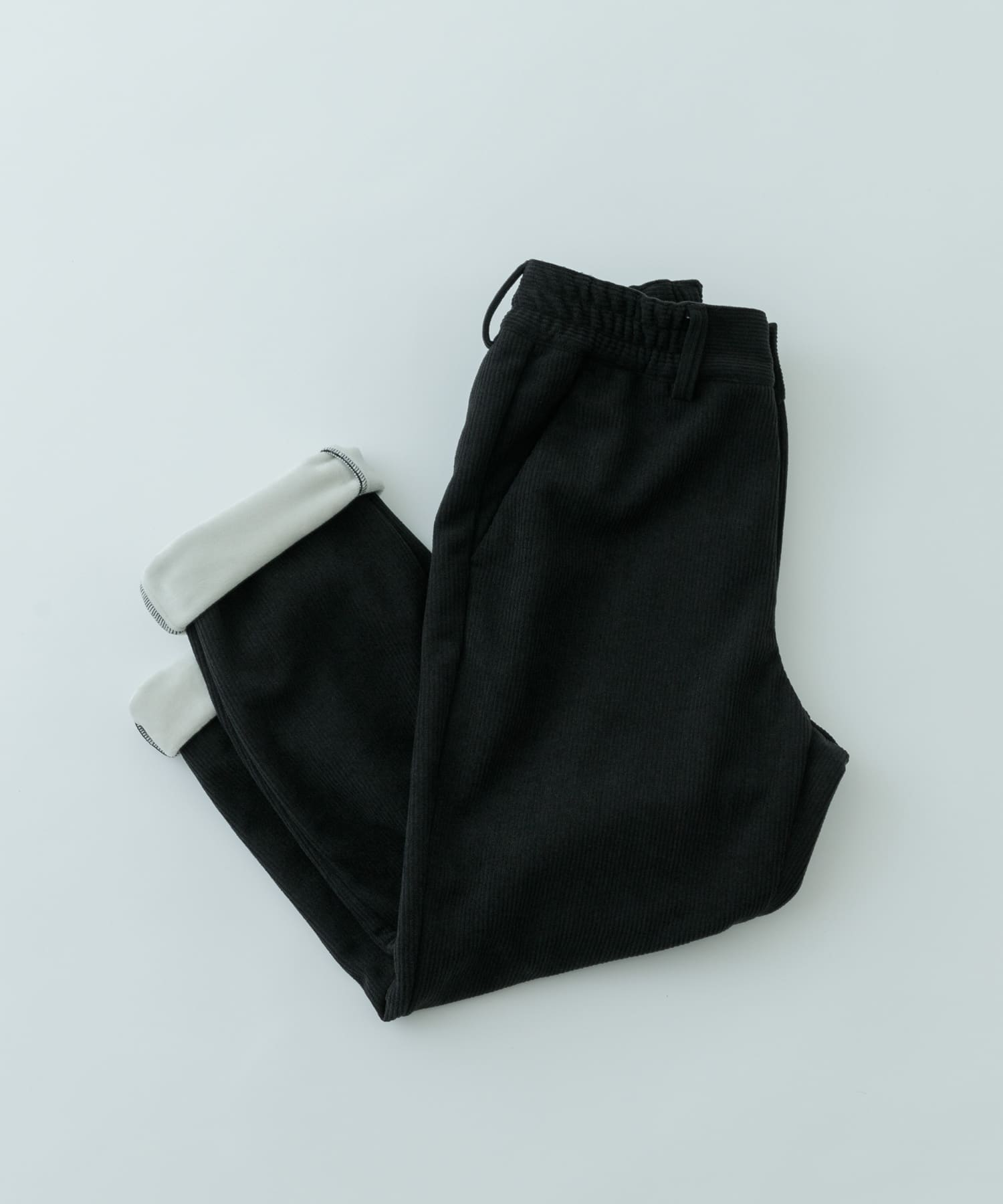裏フリース ボンディングコーデュロイパンツ BLK S