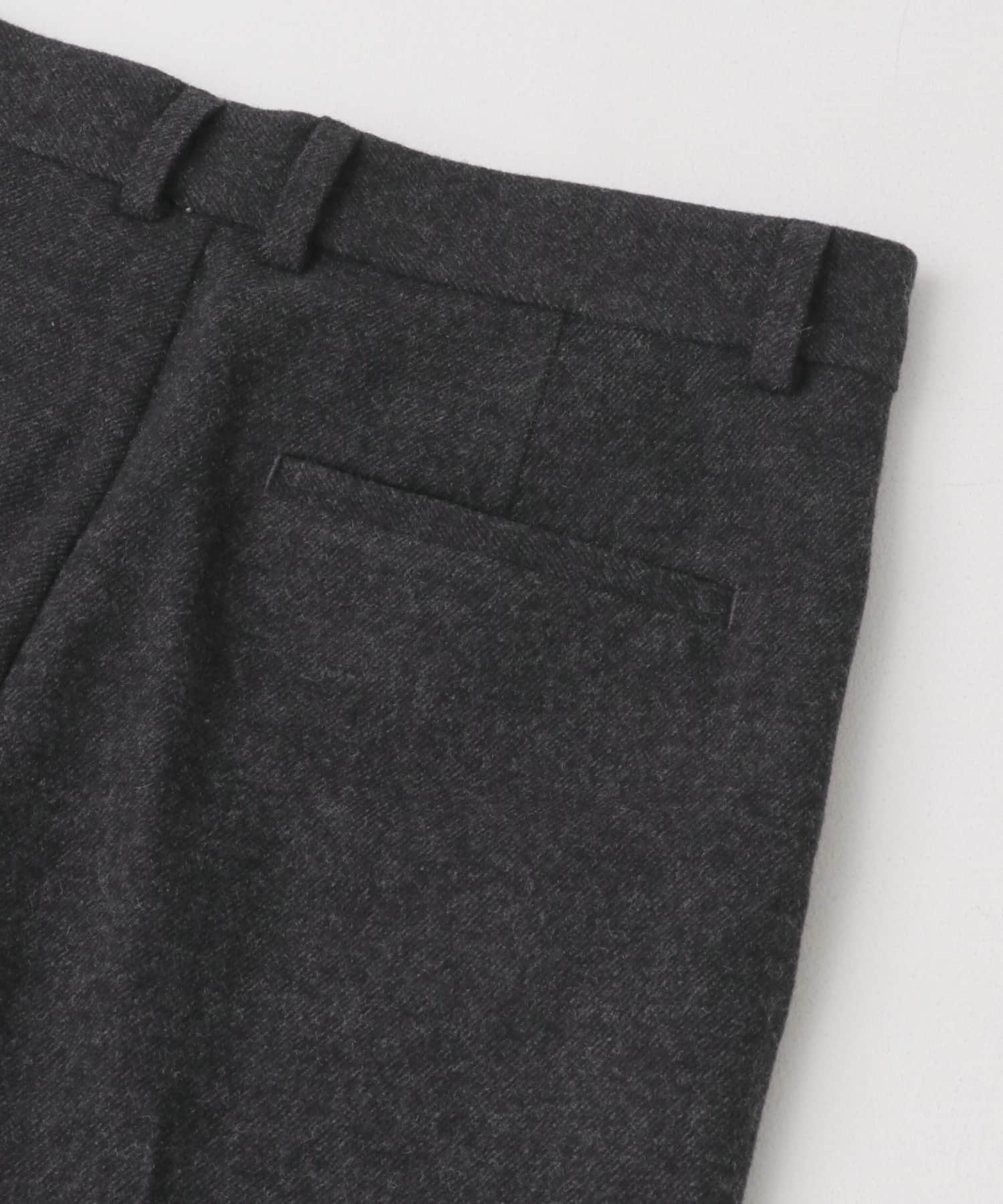 『セットアップ対応』ウール混テーパードパンツ BLK M