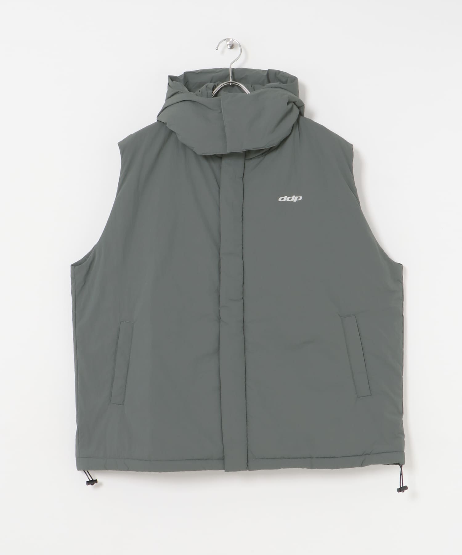 ddp　2way RipStop Ny Puff Vest GRN M