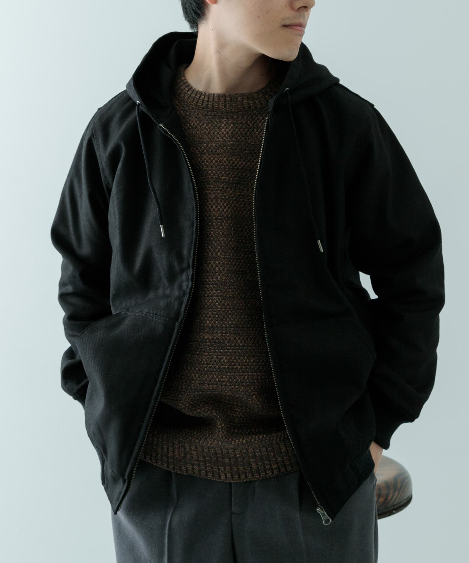 ジャケット・アウター Rr ZIP UP フーディー ダック ジャケット(M BLK): アウター｜URBAN