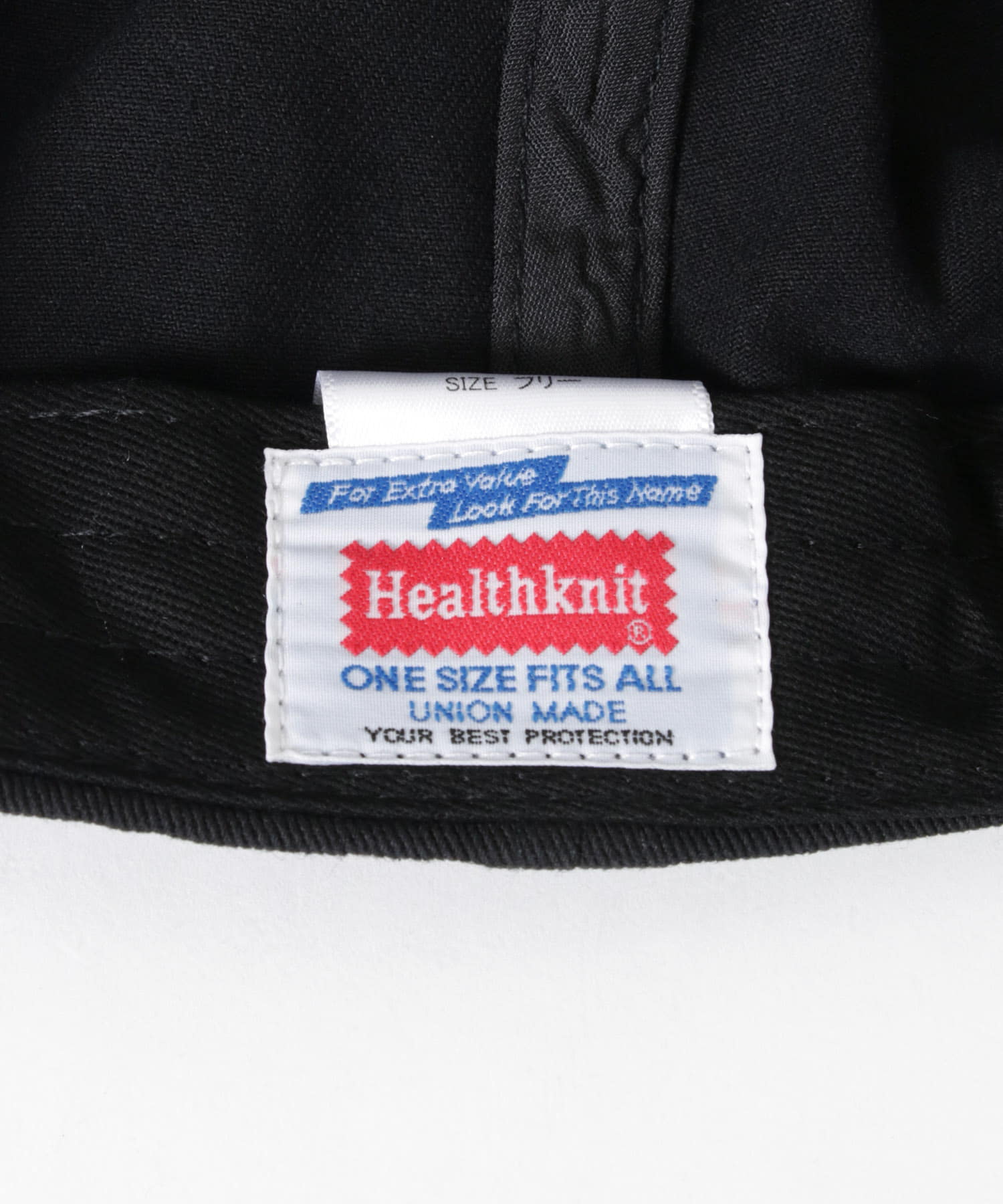 Healthknit　HK チェーンステッチ CAP BLK -