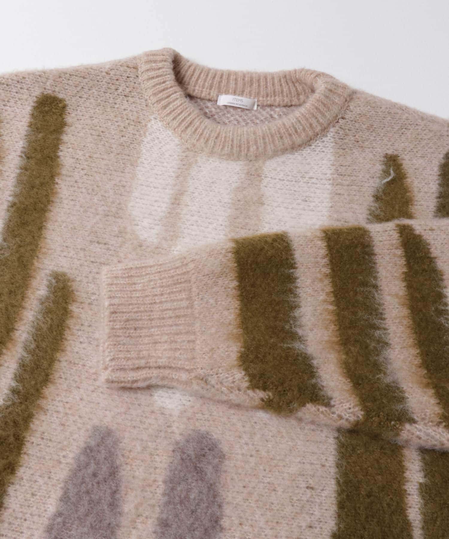 シャギーモチーフビッグニット PNK FREE