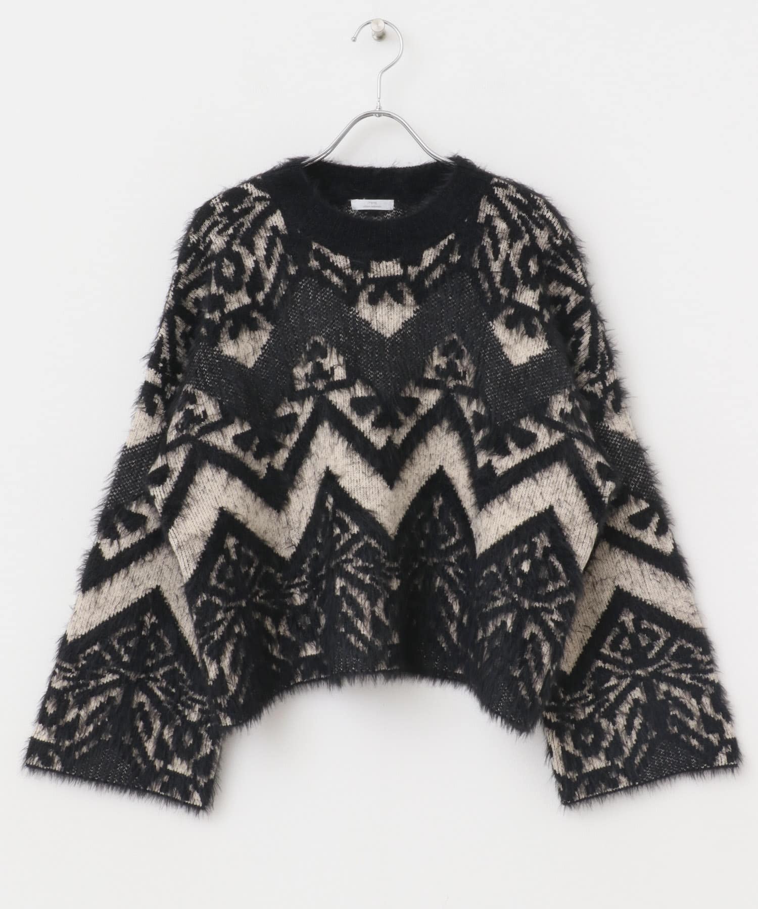 フェザージャガードニット BLK FREE