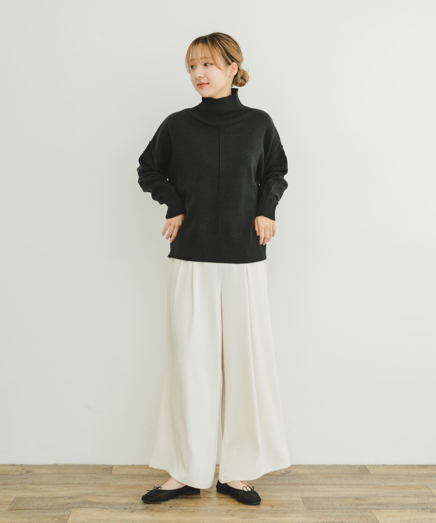 PANTS:IT47-24A001/タックワイドイージーパンツ
