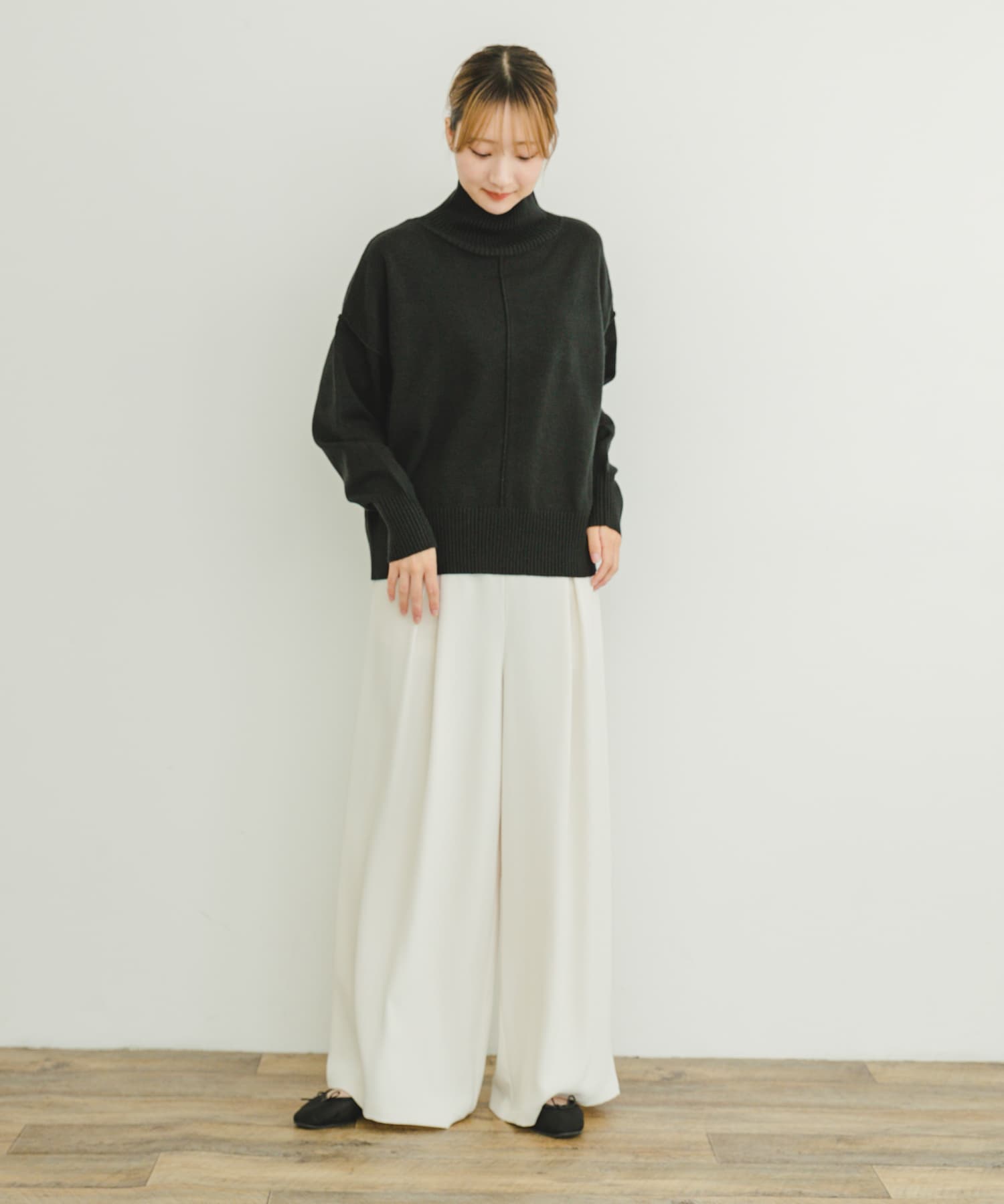 PANTS:IT47-24A001/タックワイドイージーパンツ