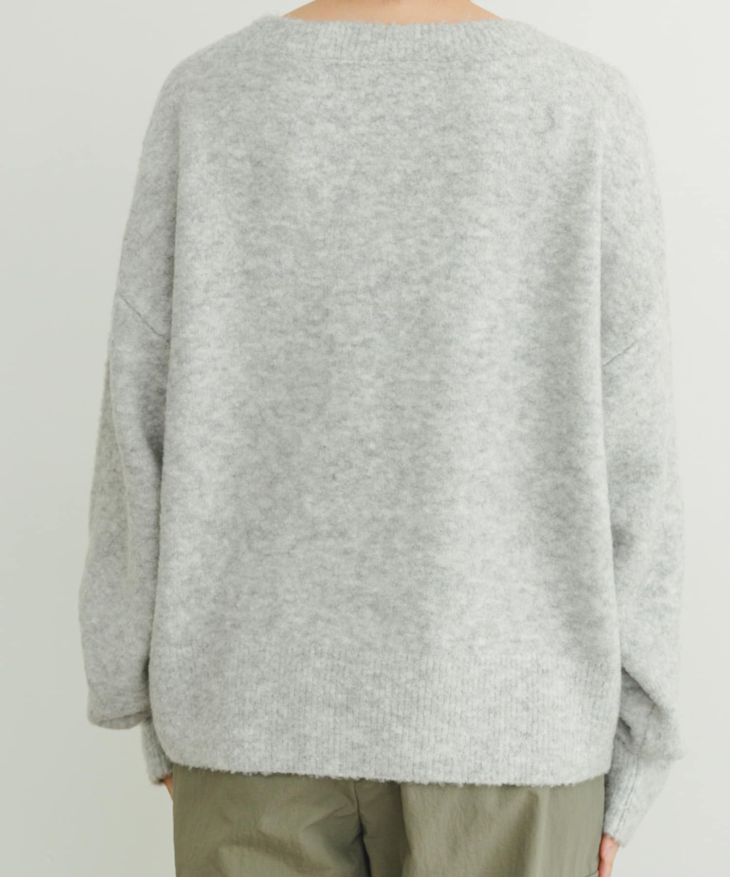 ブークレビッグロゴニット L.GRAY FREE