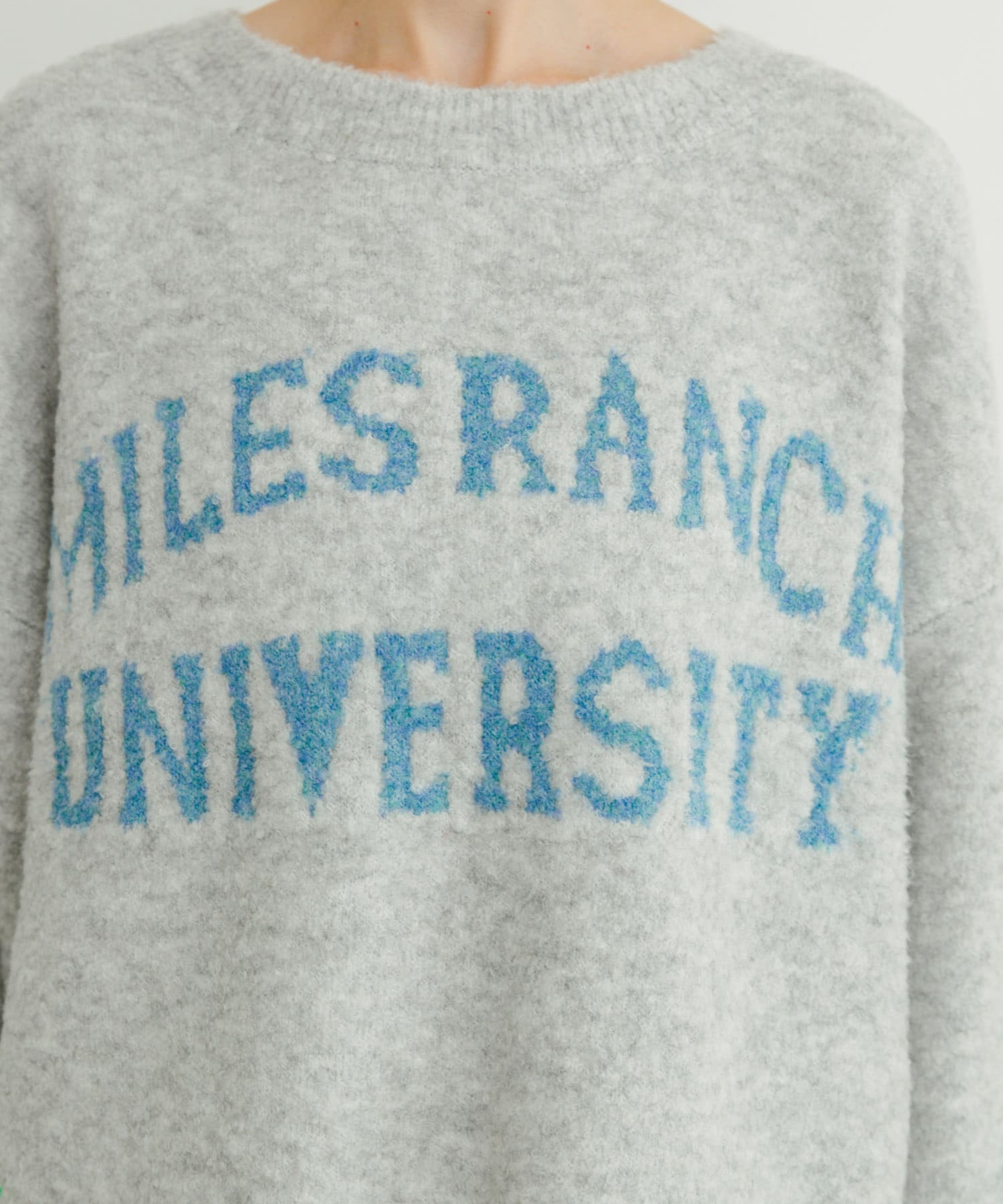 ブークレビッグロゴニット L.GRAY FREE