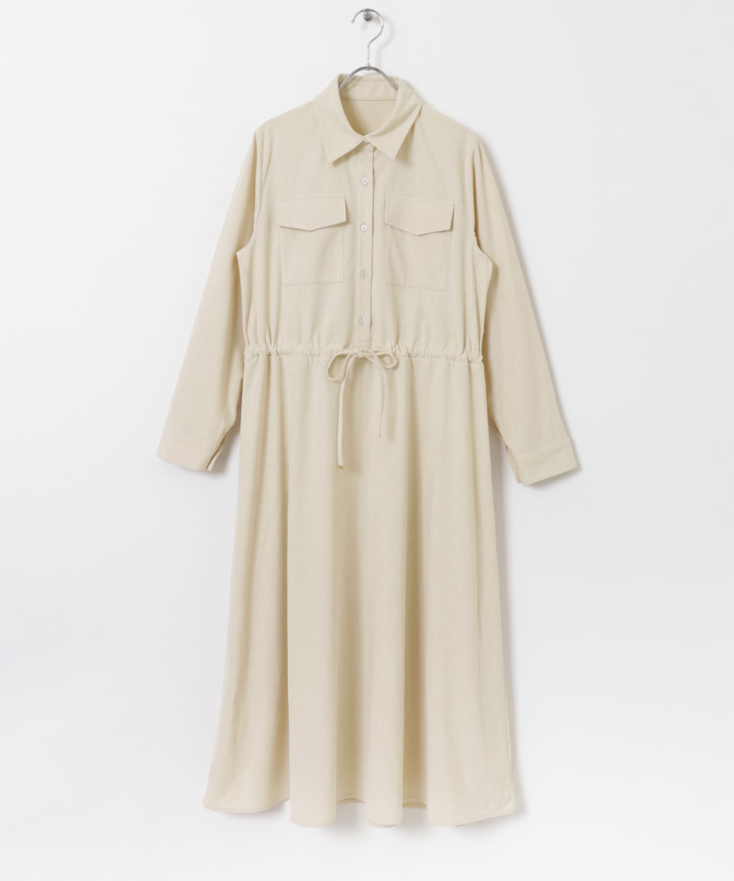 ピケロングシャツワンピース GREGE FREE