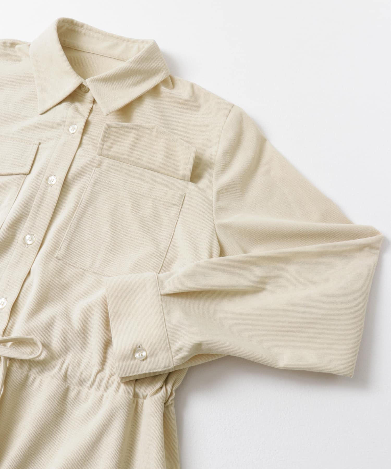 ピケロングシャツワンピース GREGE FREE