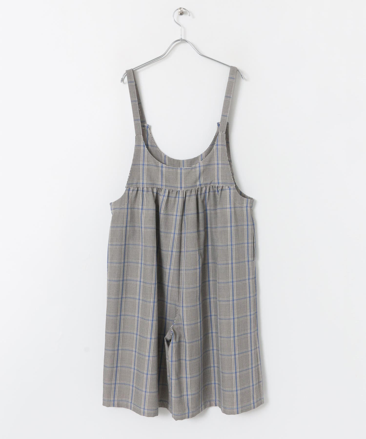 TRチェックサロペット BLU FREE