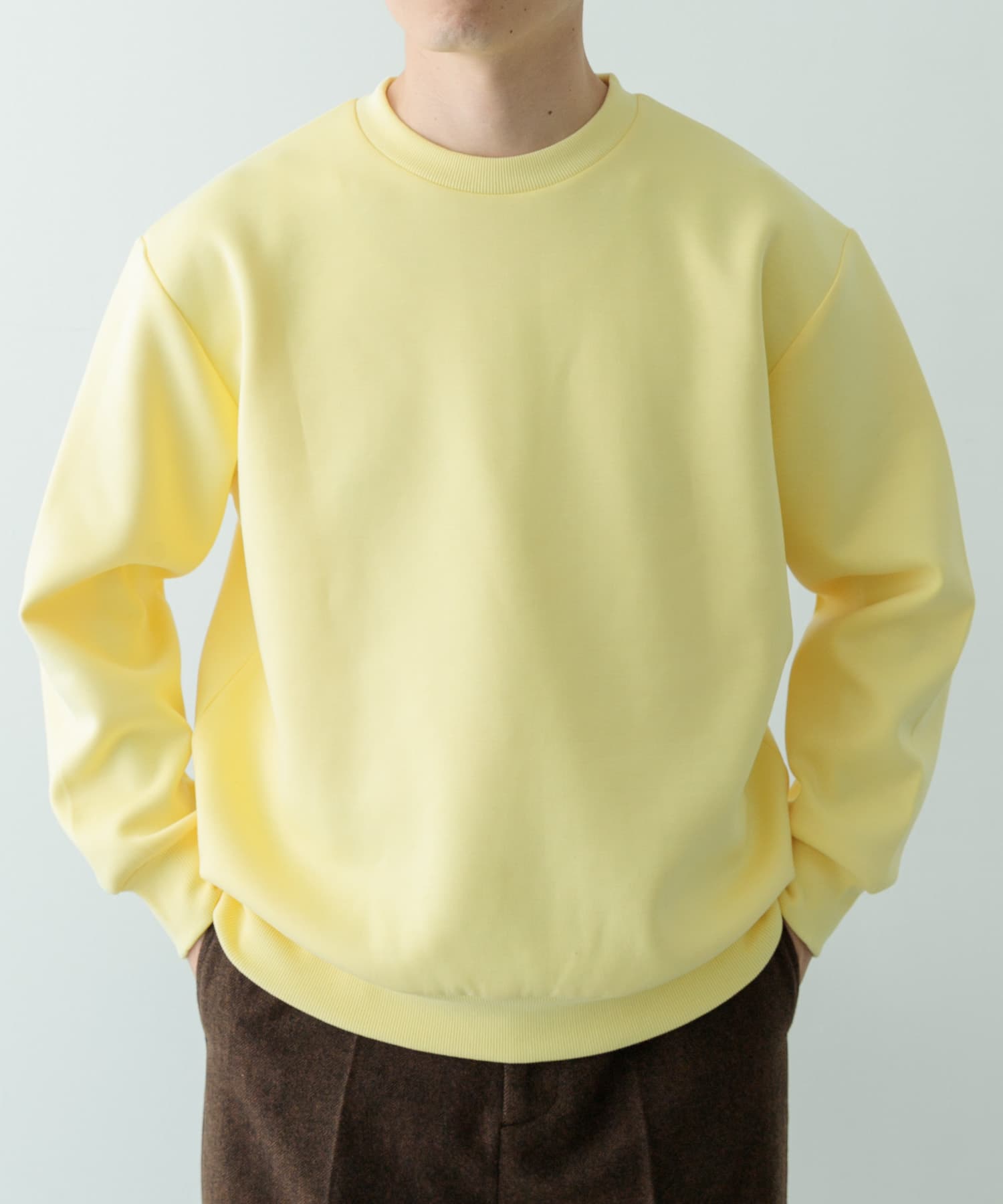ストレッチダンボール クルーネックプルオーバー