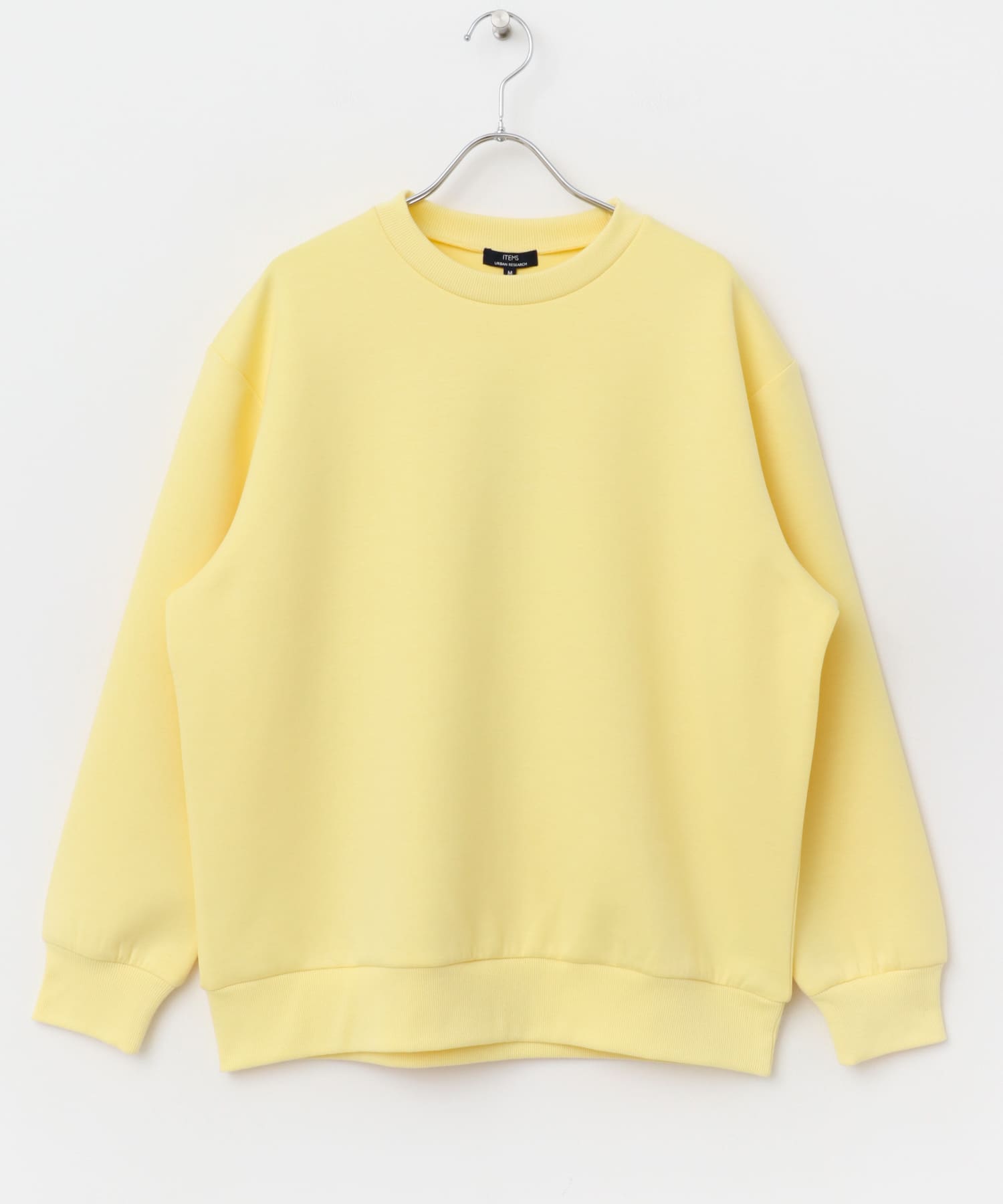 ストレッチダンボール クルーネックプルオーバー YEL M