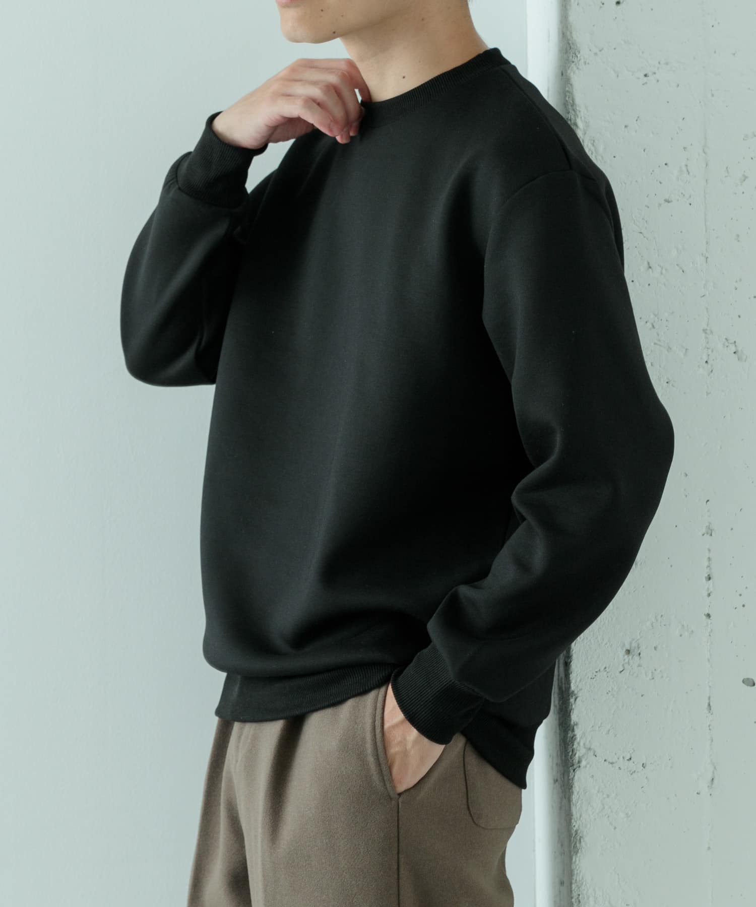 ストレッチダンボール クルーネックプルオーバー