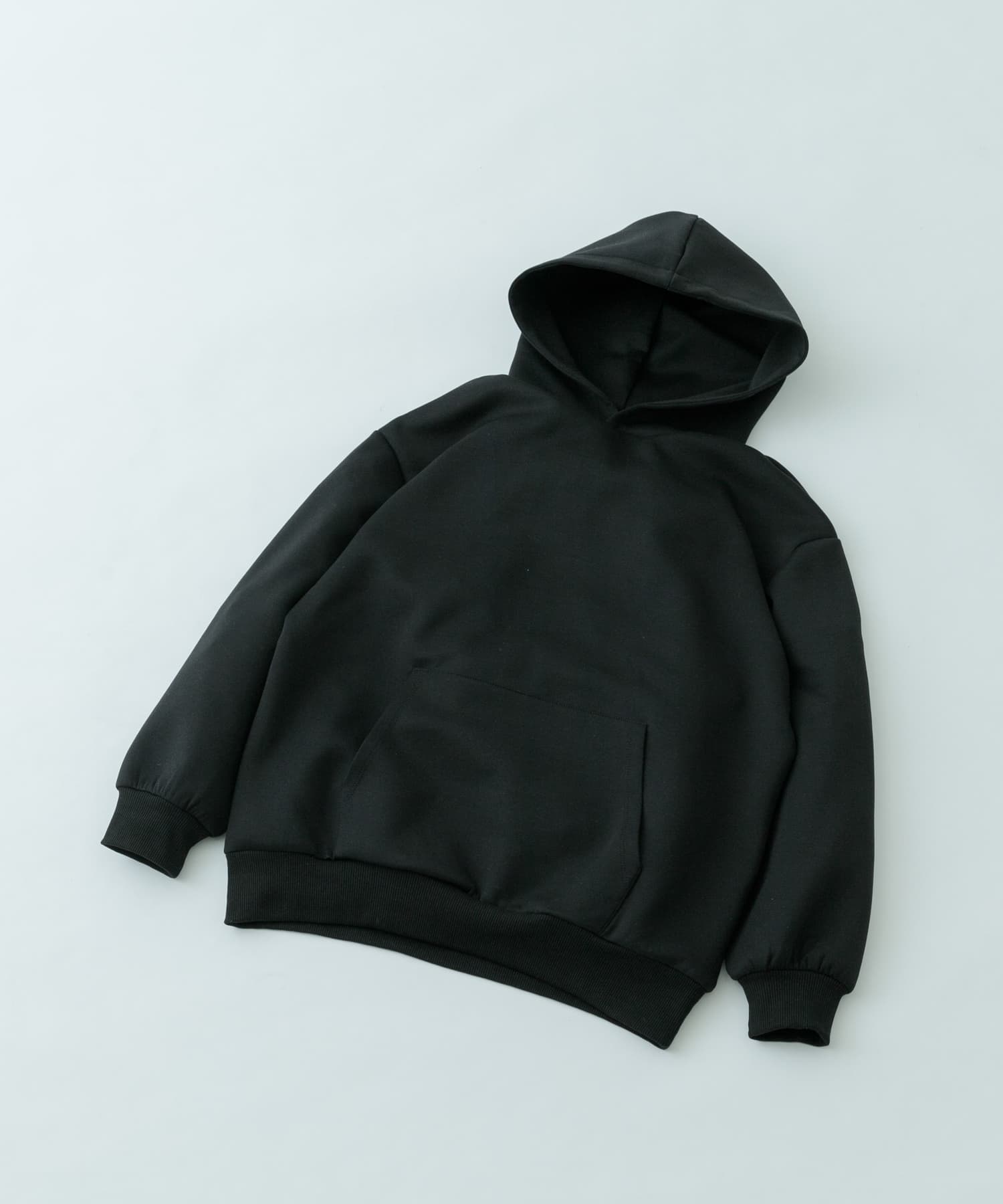 ストレッチダンボール プルオーバーパーカー BLK M