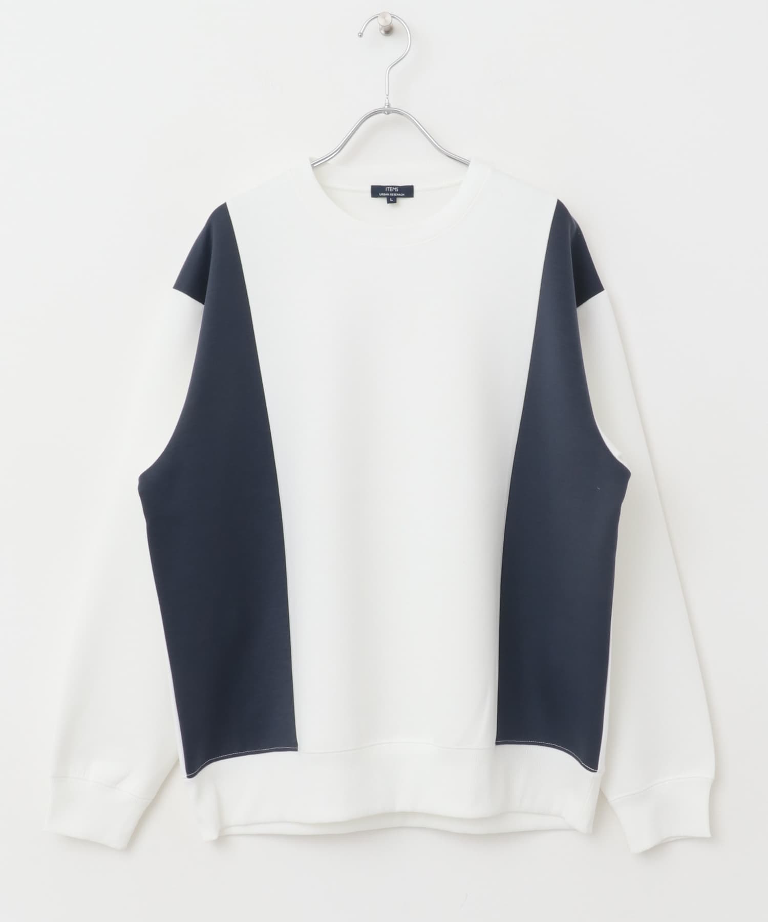 ストレッチダンボール 切替トップス B NVY M