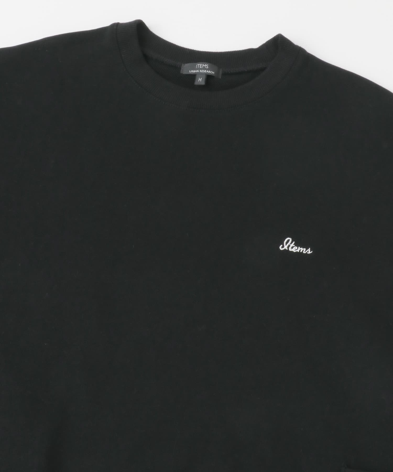 サイドポケット スウェットプルオーバー BLK M