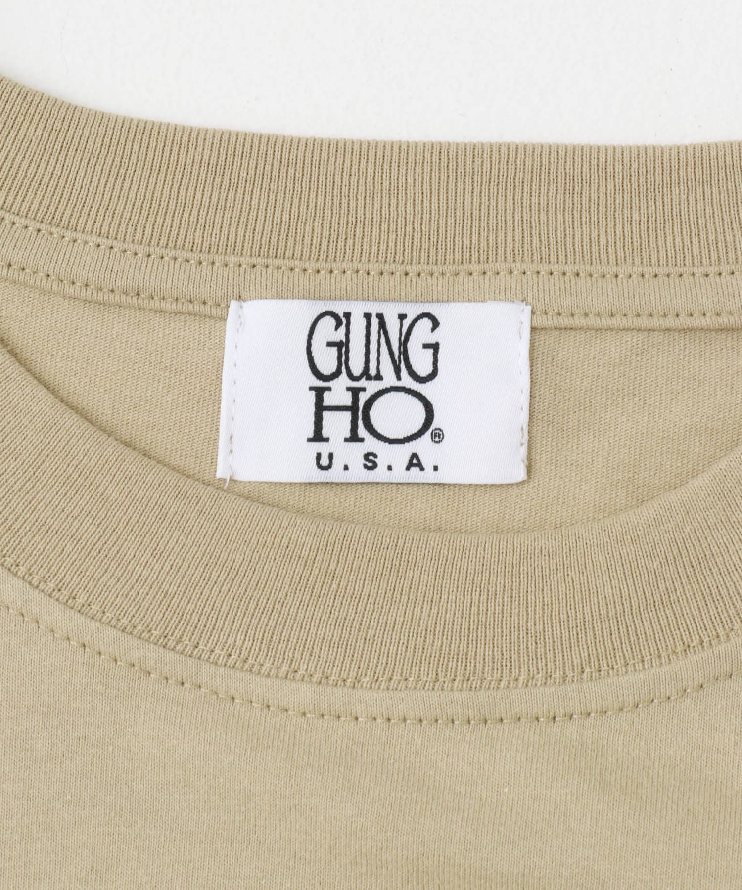 『別注』GUNGHO×ITEMS　ポケットロングTシャツ BEG M