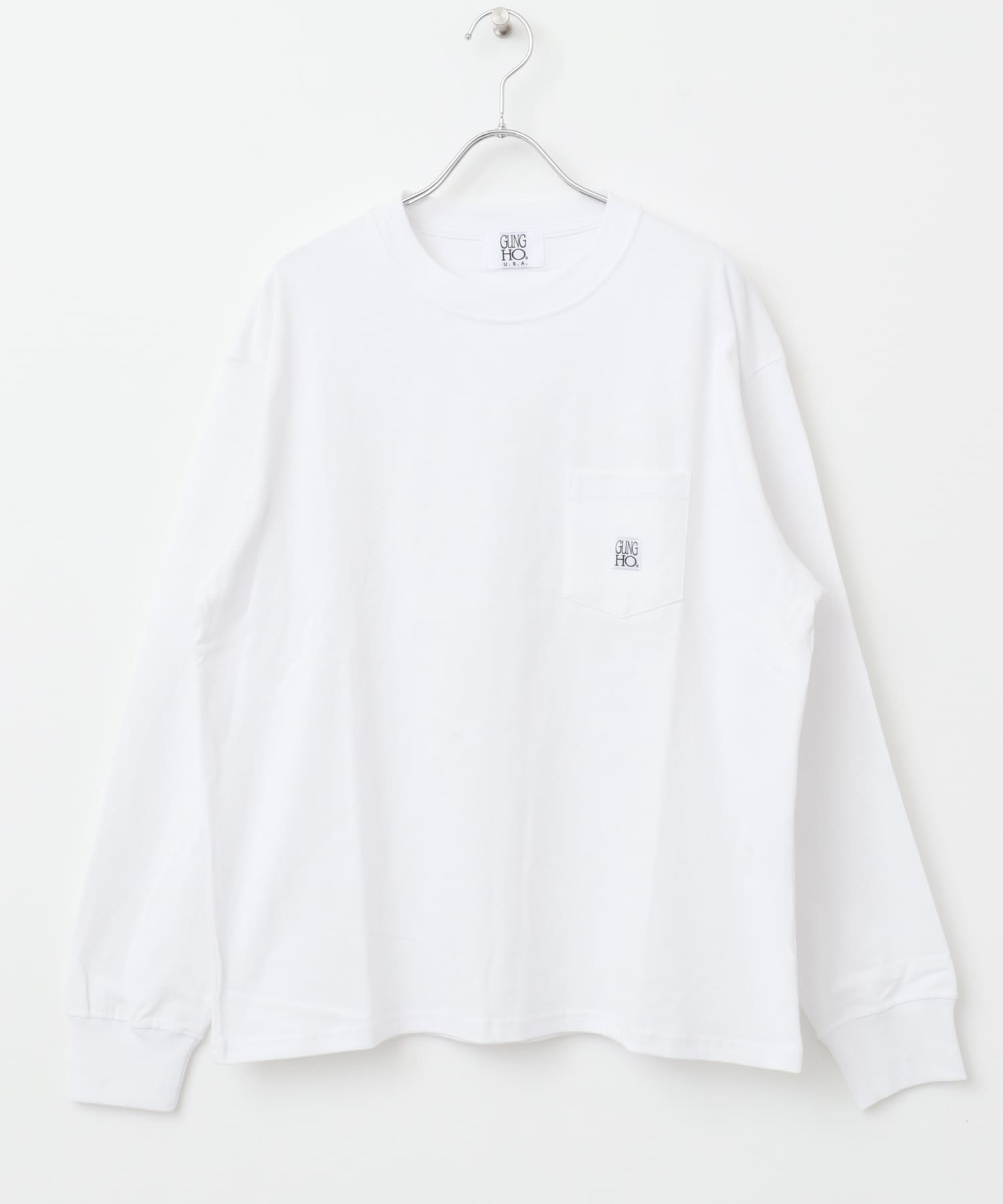 『別注』GUNGHO×ITEMS　ポケットロングTシャツ WHT M