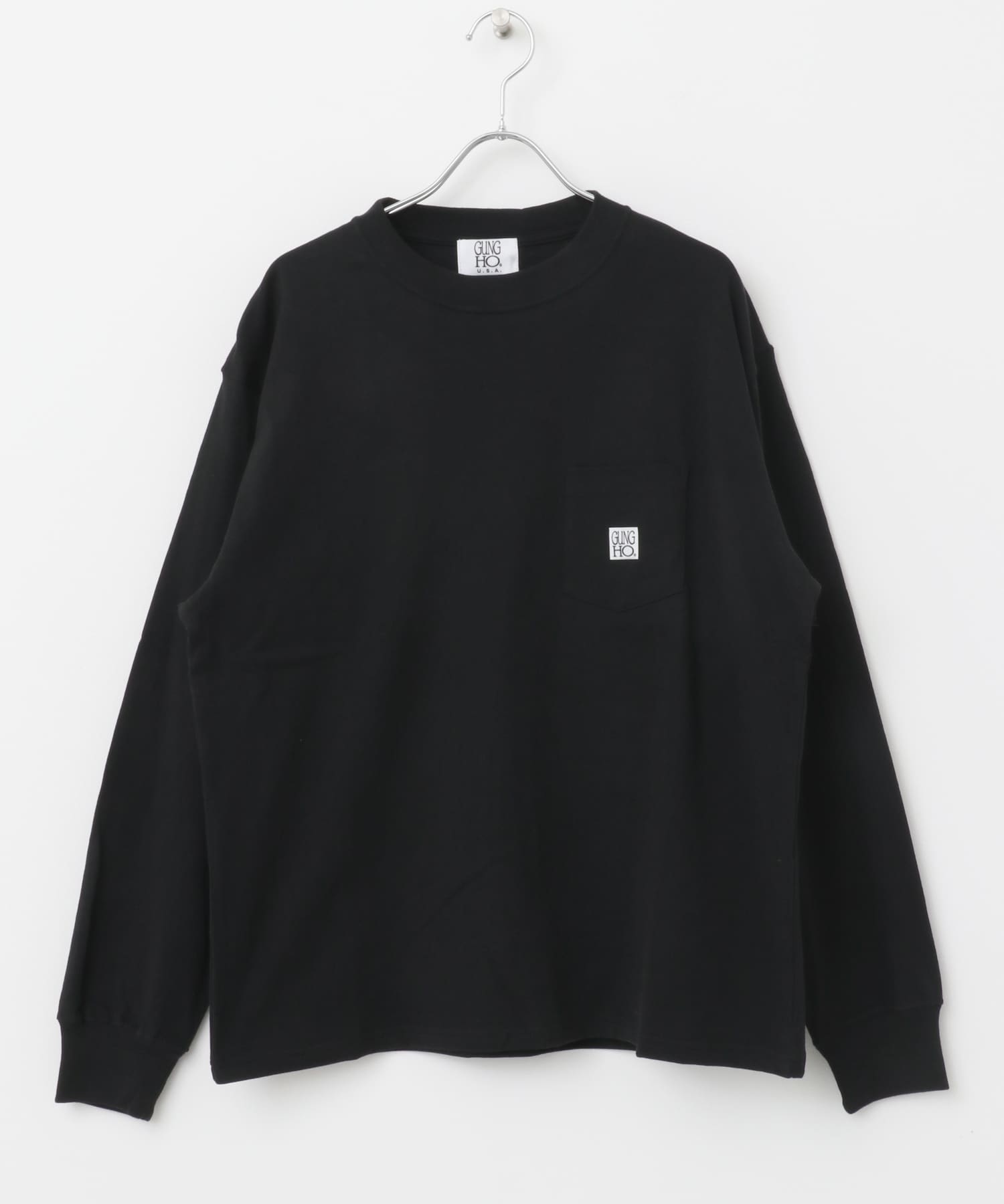 『別注』GUNGHO×ITEMS　ポケットロングTシャツ BLK M