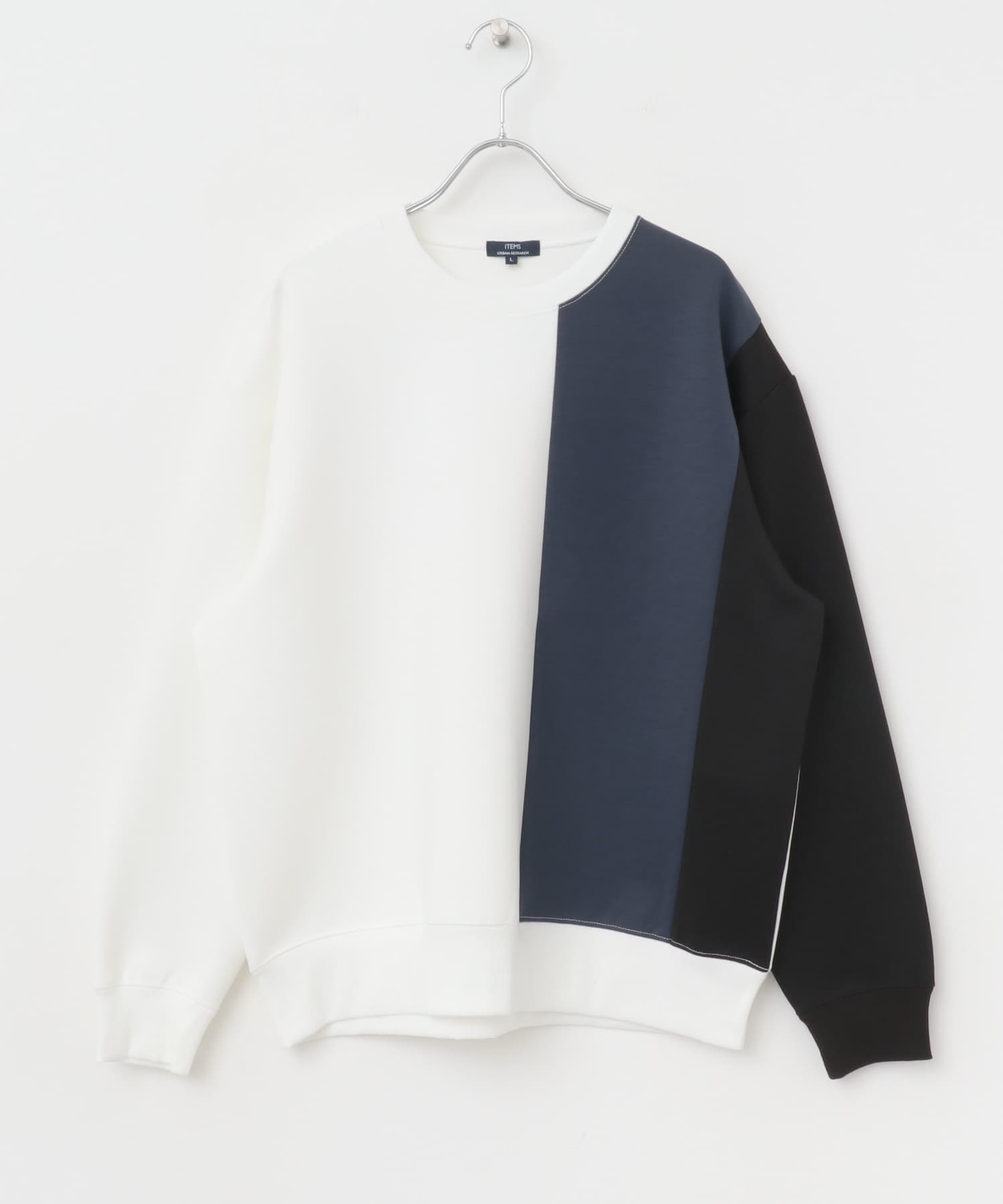 ストレッチダンボール 切替トップス A NVY M