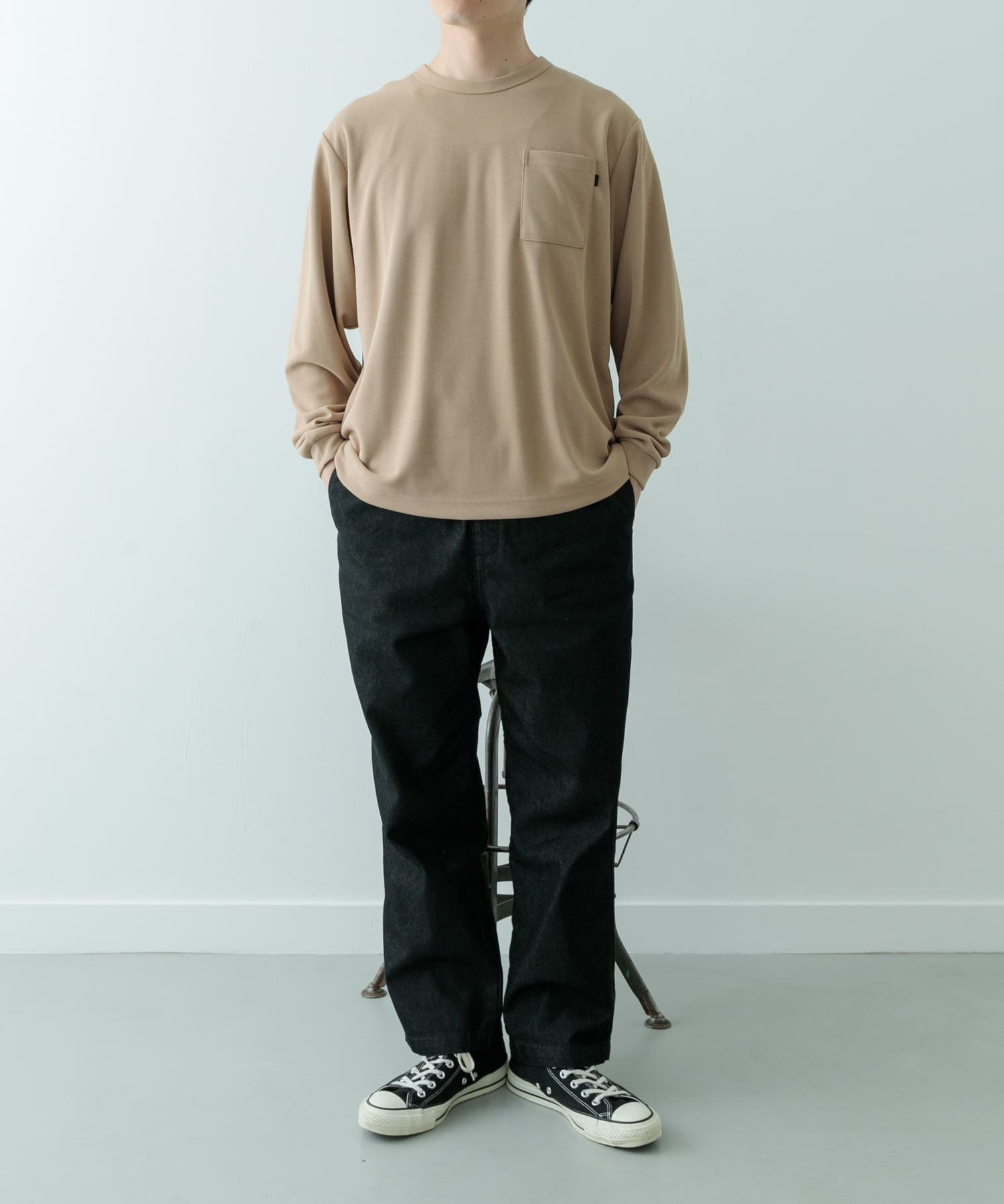 速乾/イージーケア/UVカット』高機能ポンチロングスリーブカットソー(M