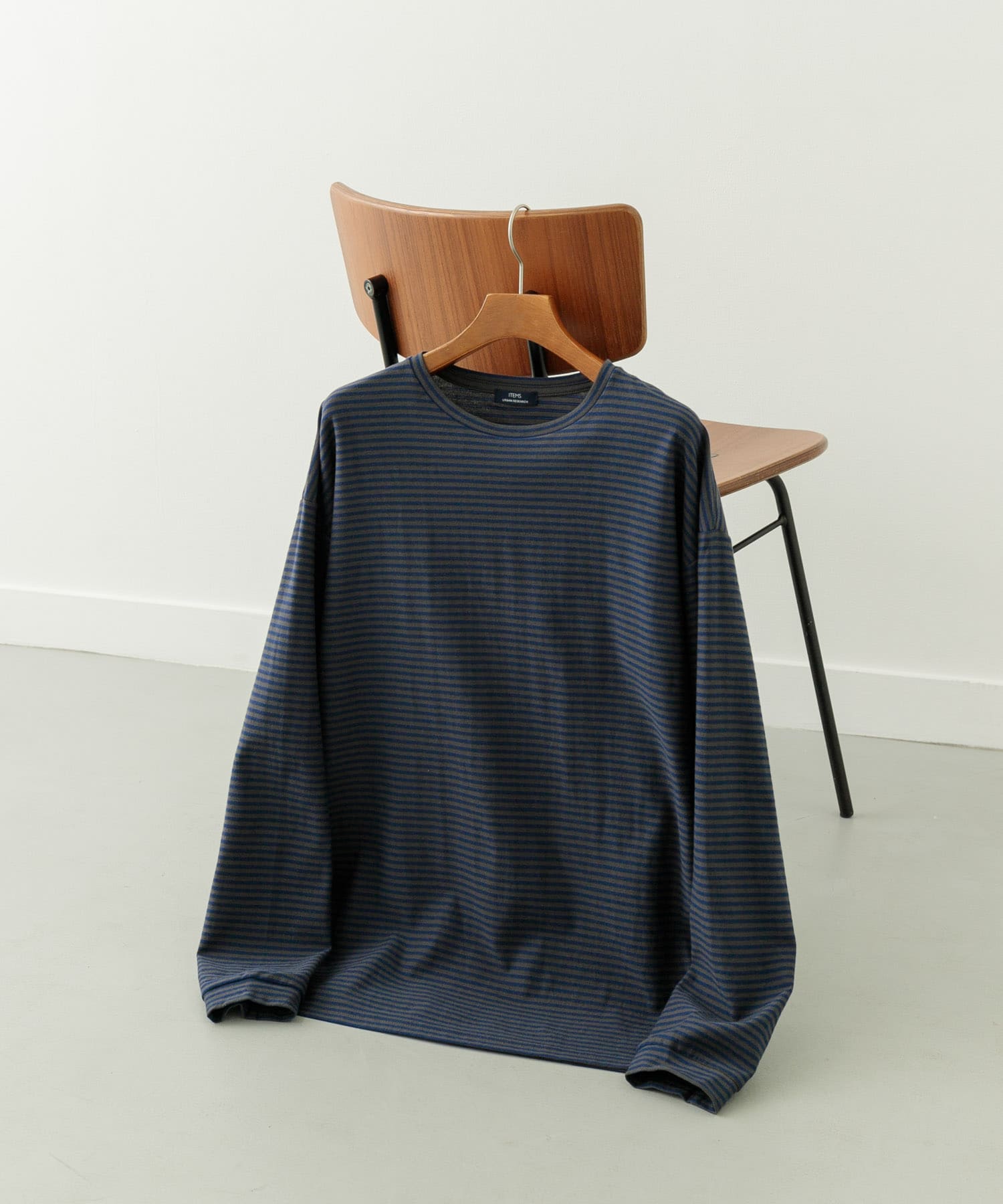 天竺ボーダーロングスリーブカットソー