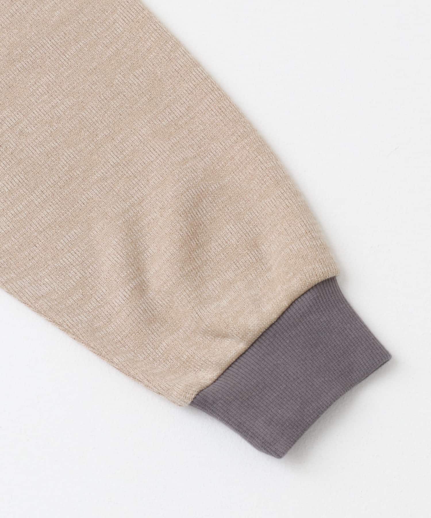 ビンテージプリントスウェットライクニット BEG M