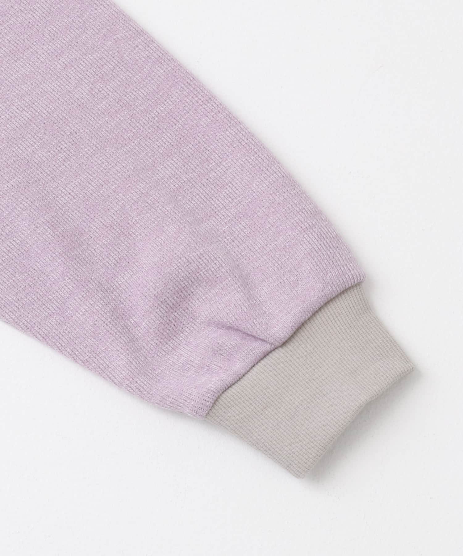 ビンテージプリントスウェットライクニット PPL M