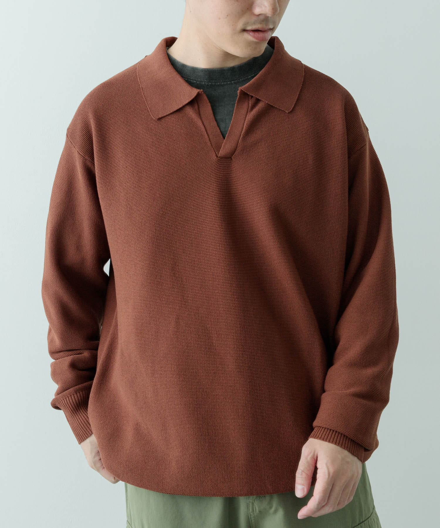 ガーター編みスキッパーニット