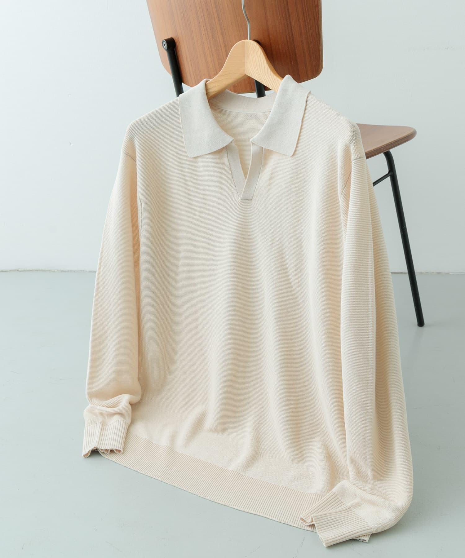 ガーター編みスキッパーニット NTL L