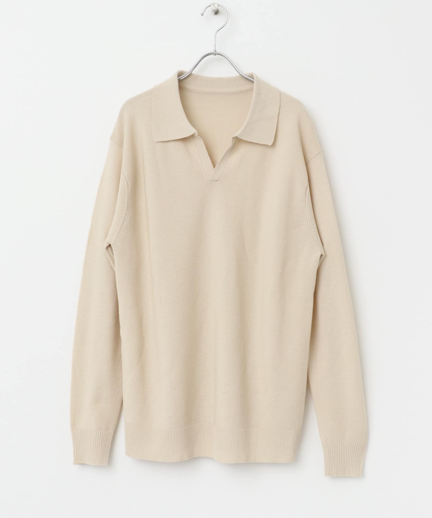 ガーター編みスキッパーニット NTL M