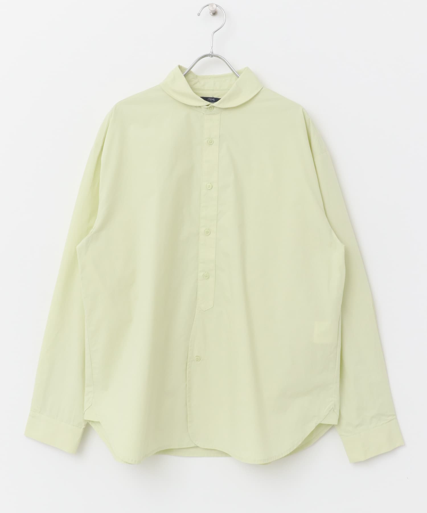 ブロード ラウンドカラーシャツ LIME GREEN M