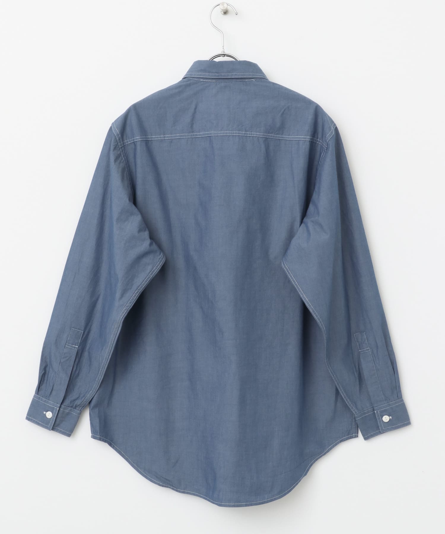 別注』GUNGHO×ITEMS シャンブレーワークシャツ(M BLU): トップス