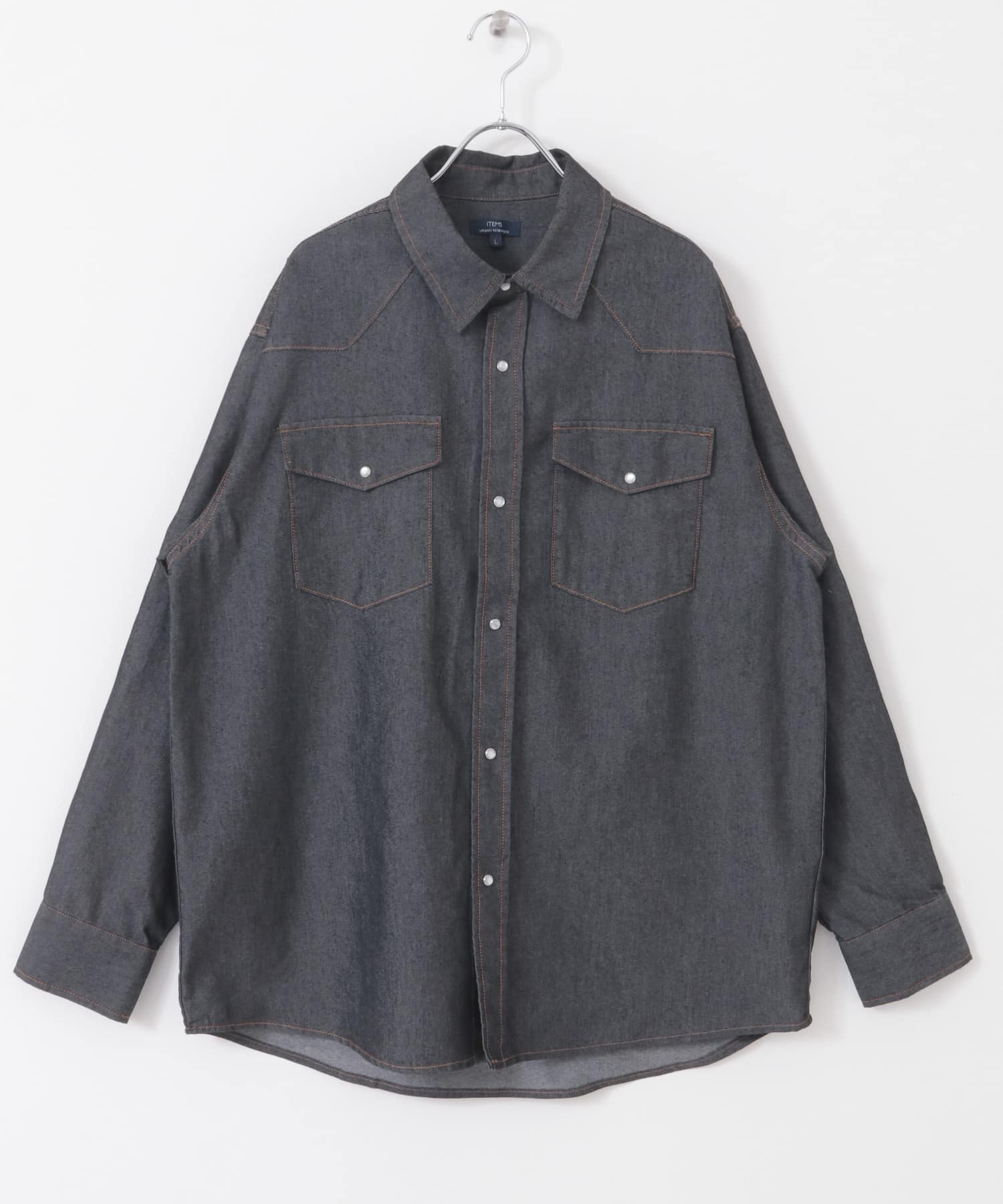 6.5oz Denim WesternShirts BLK M