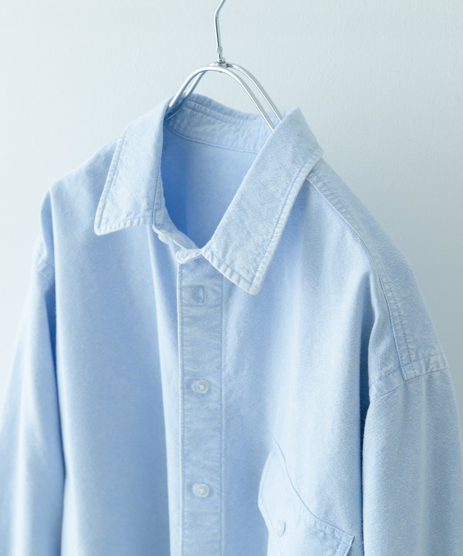 ケミカルウォッシュオックスフォードシャツ